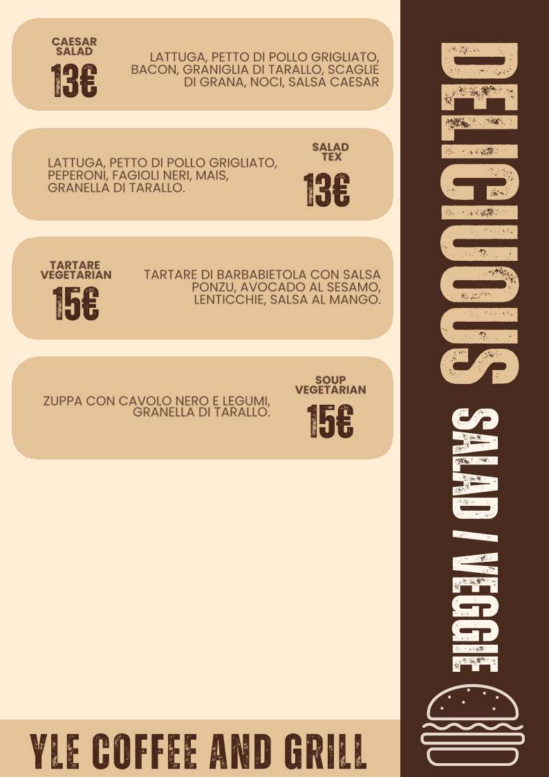 Menu di Yle Coffee & Grill 