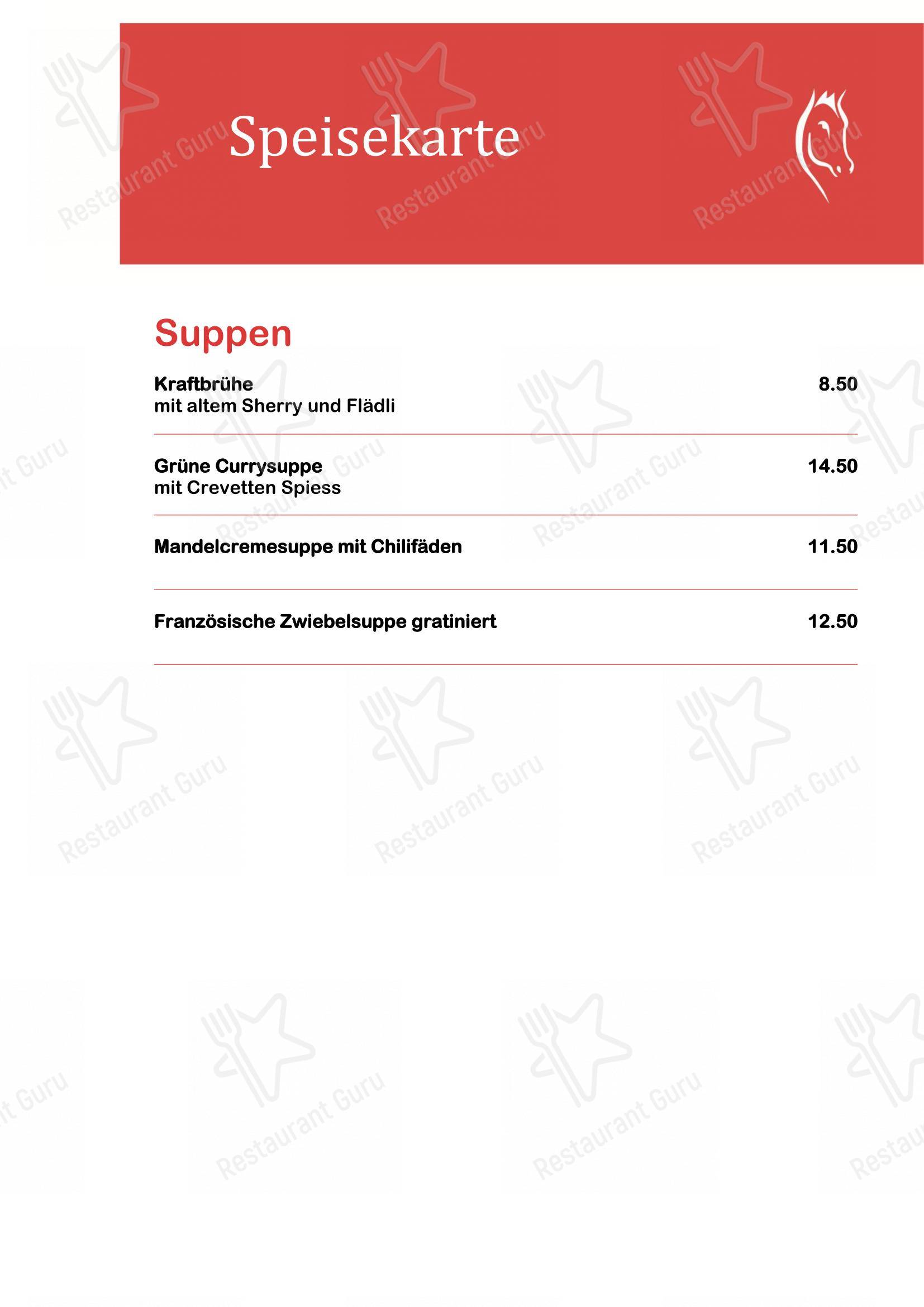 Menu per Gasthof Rössli in Grabs