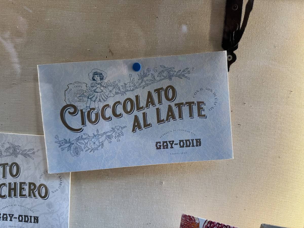 Menu di Gay-Odin via Benedetto Croce fabbrica di cioccolato 1894 