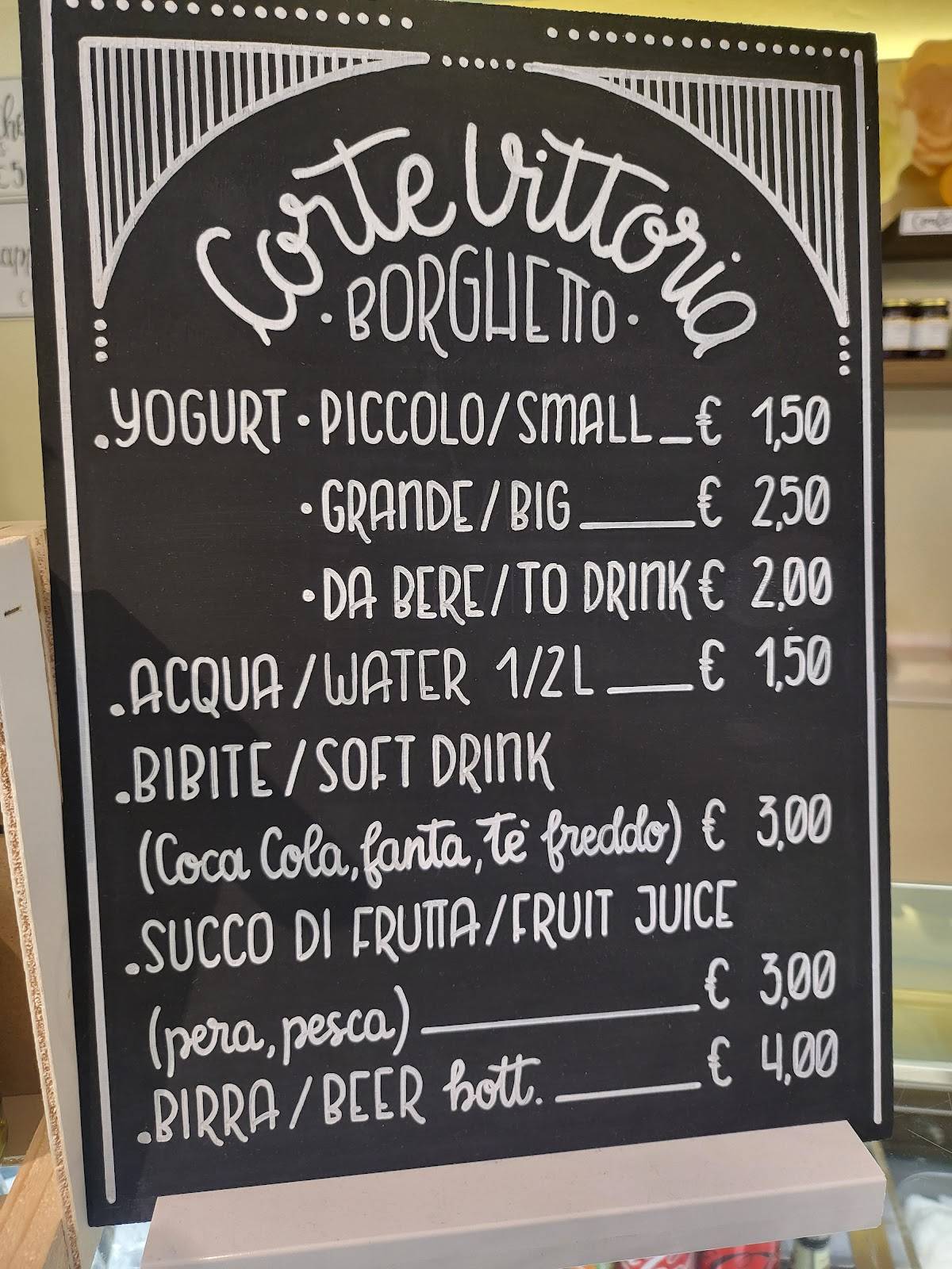 Menu di Gelateria Borgo Antico 