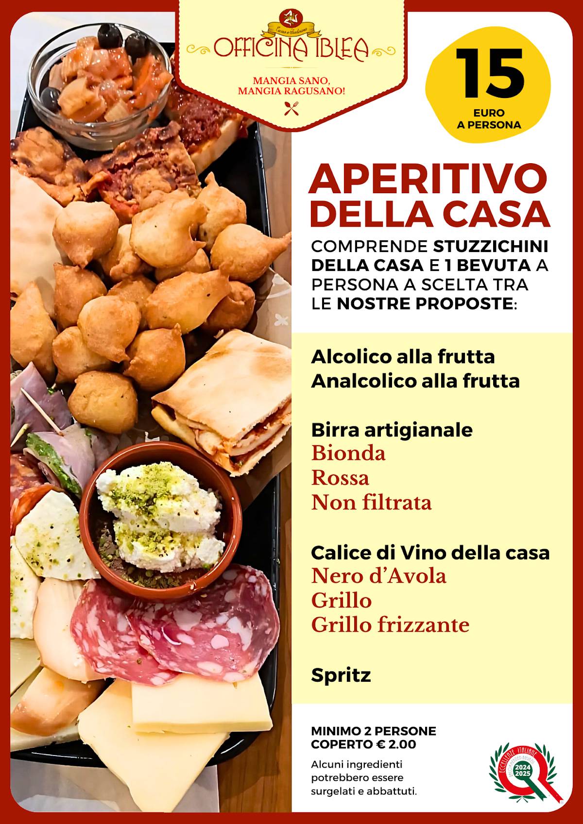 Menu di Officina Iblea 