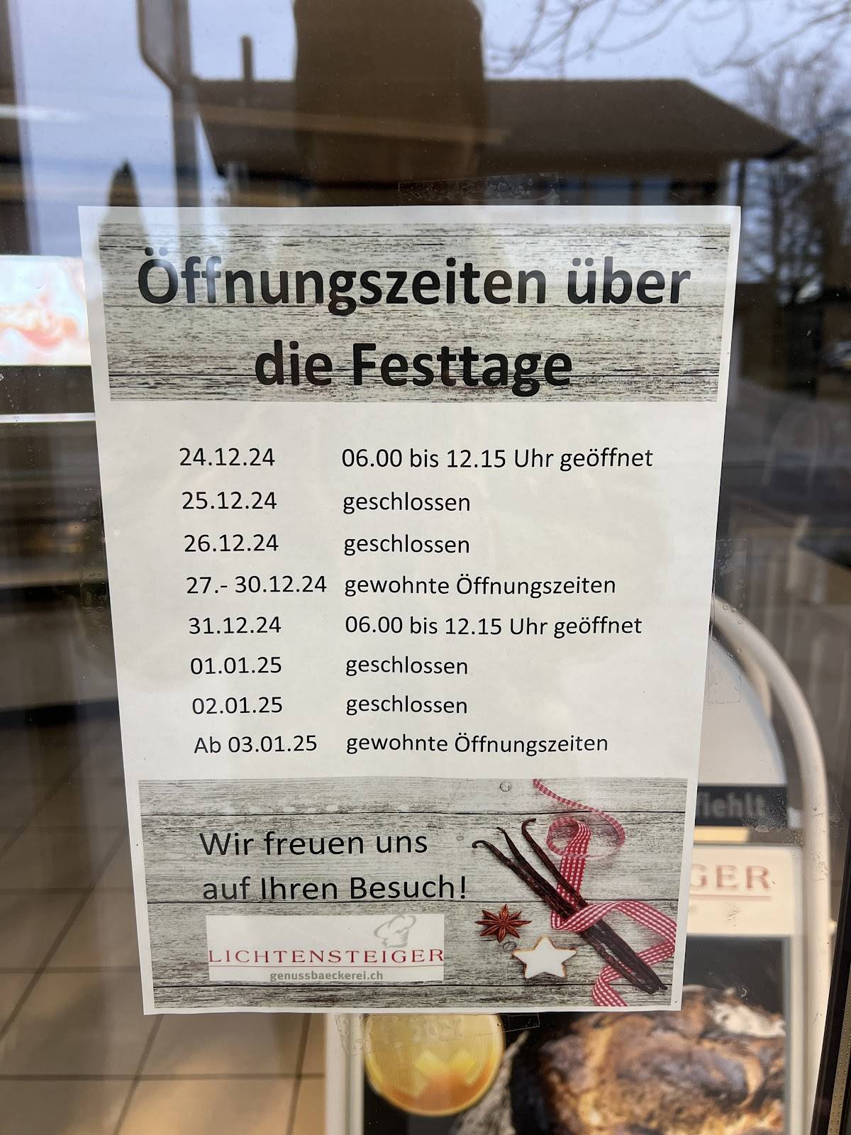 Menu di Genussbäckerei Lichtensteiger 