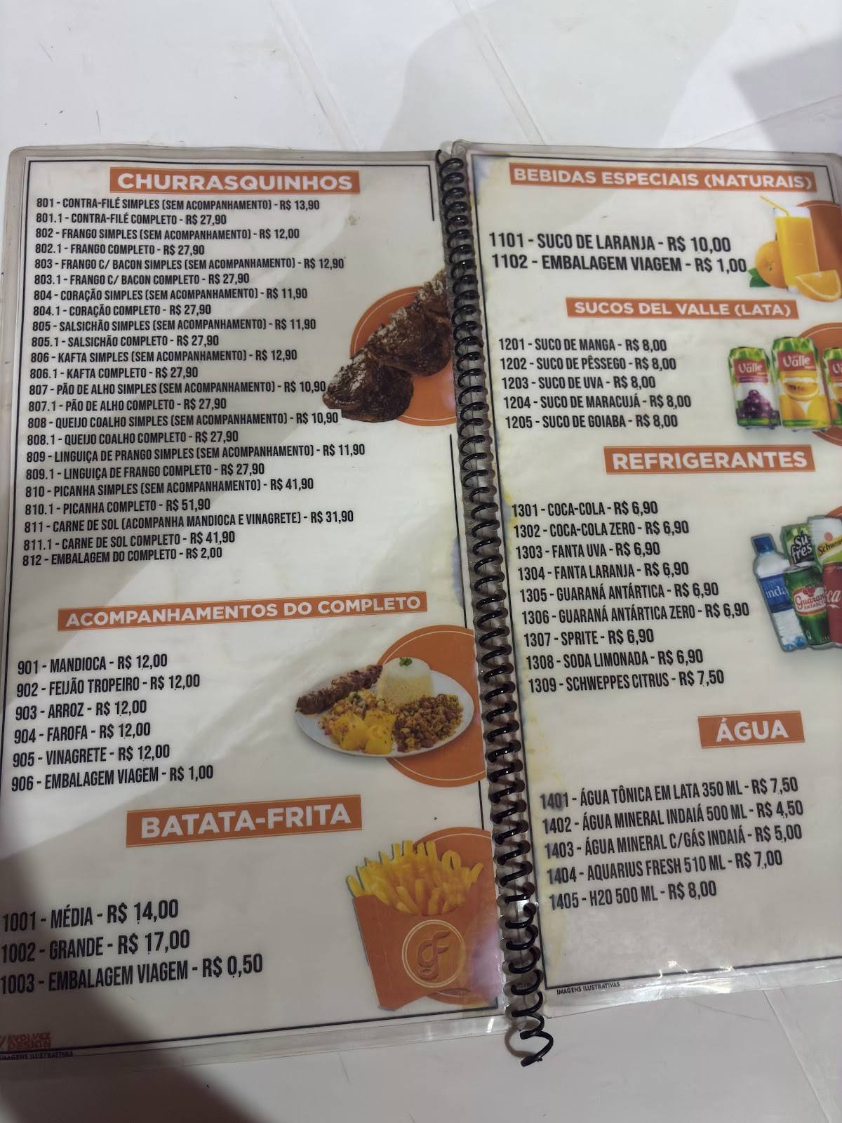Glorinha Foods cardápio