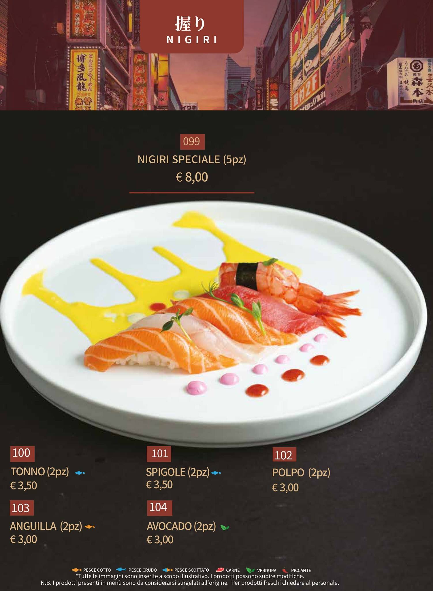 Menu di Gohan Trapani - Ristorante Giapponese 