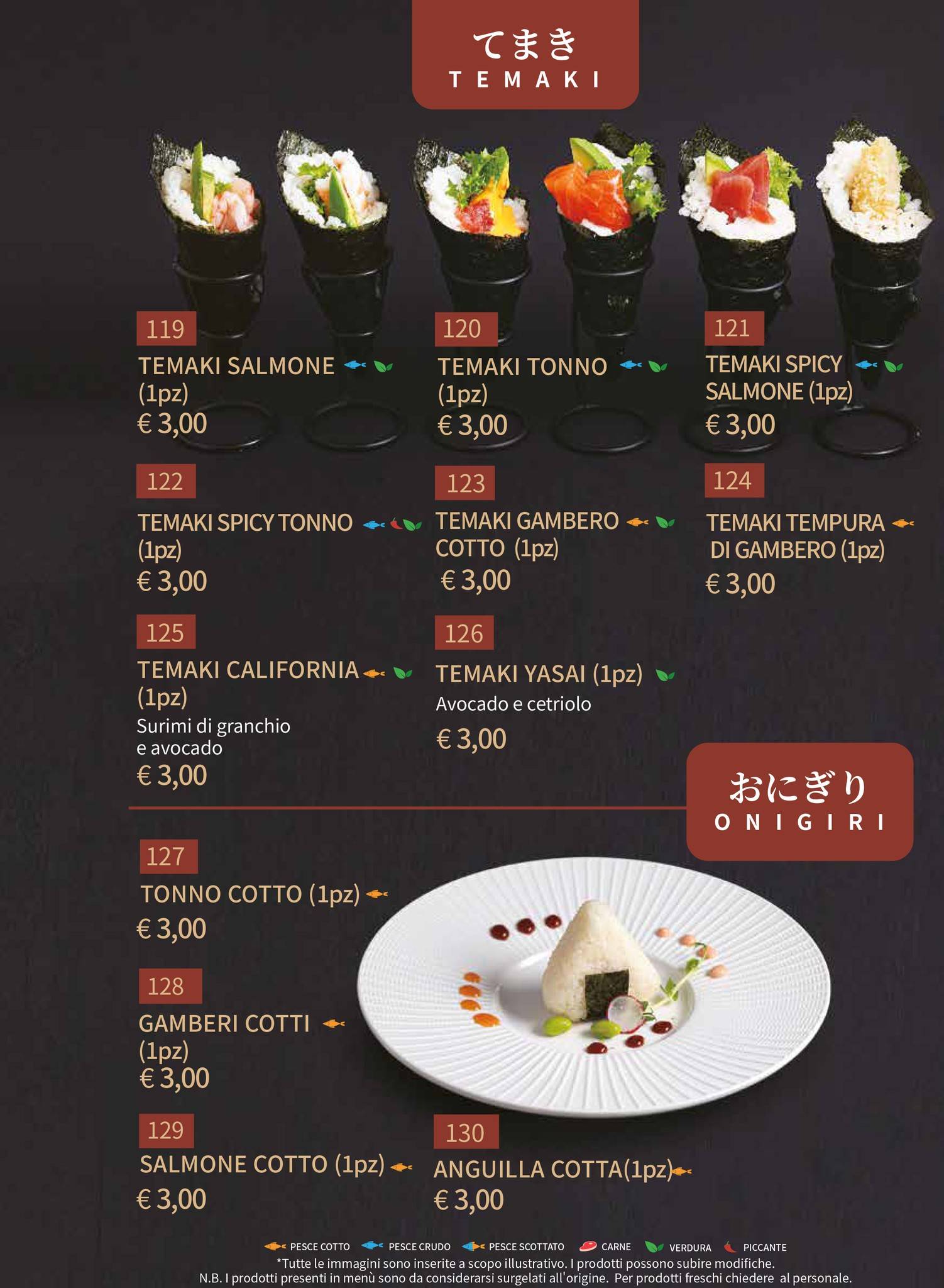 Menu di Gohan Trapani - Ristorante Giapponese 