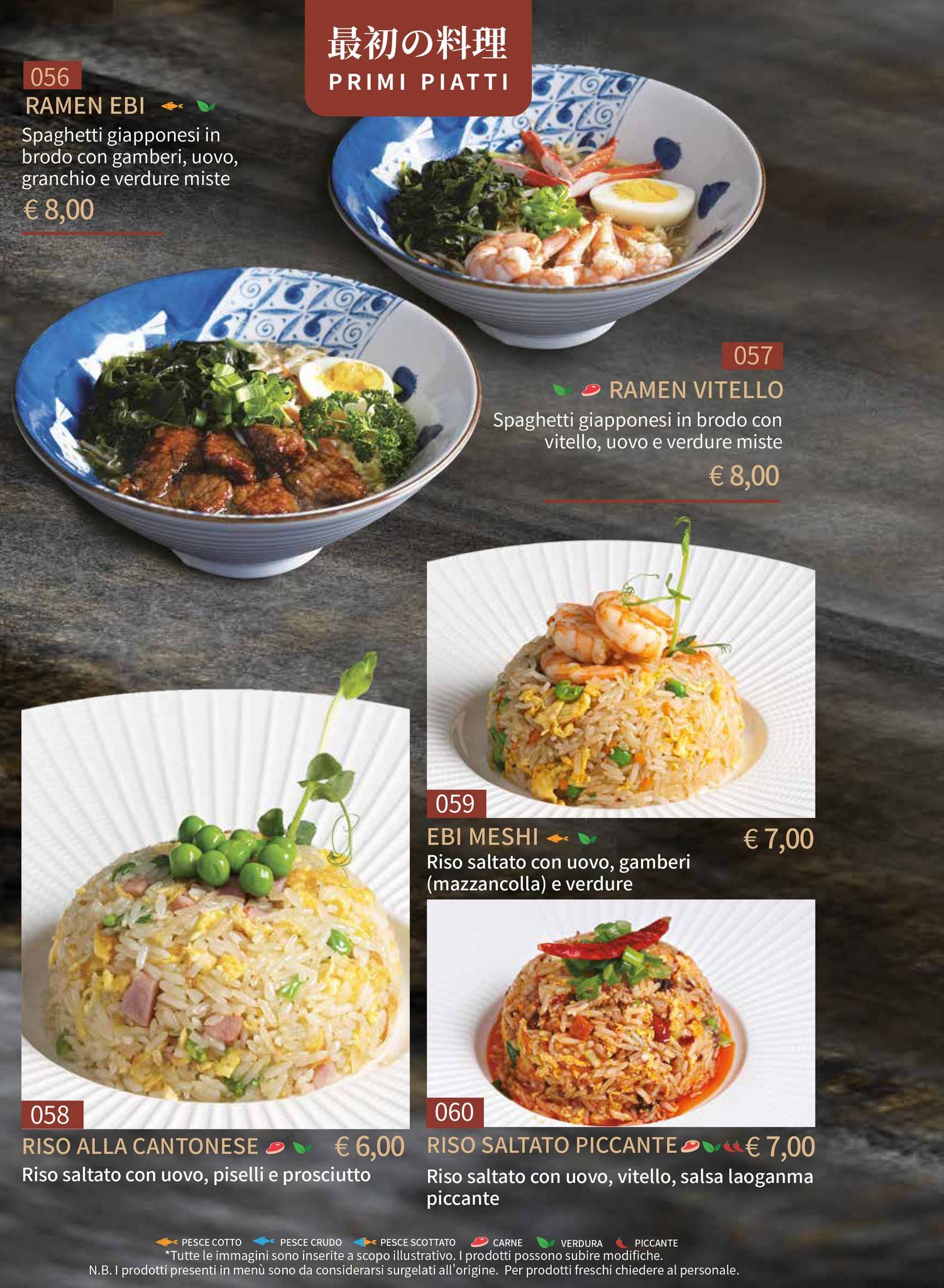 Menu di Gohan Trapani - Ristorante Giapponese 
