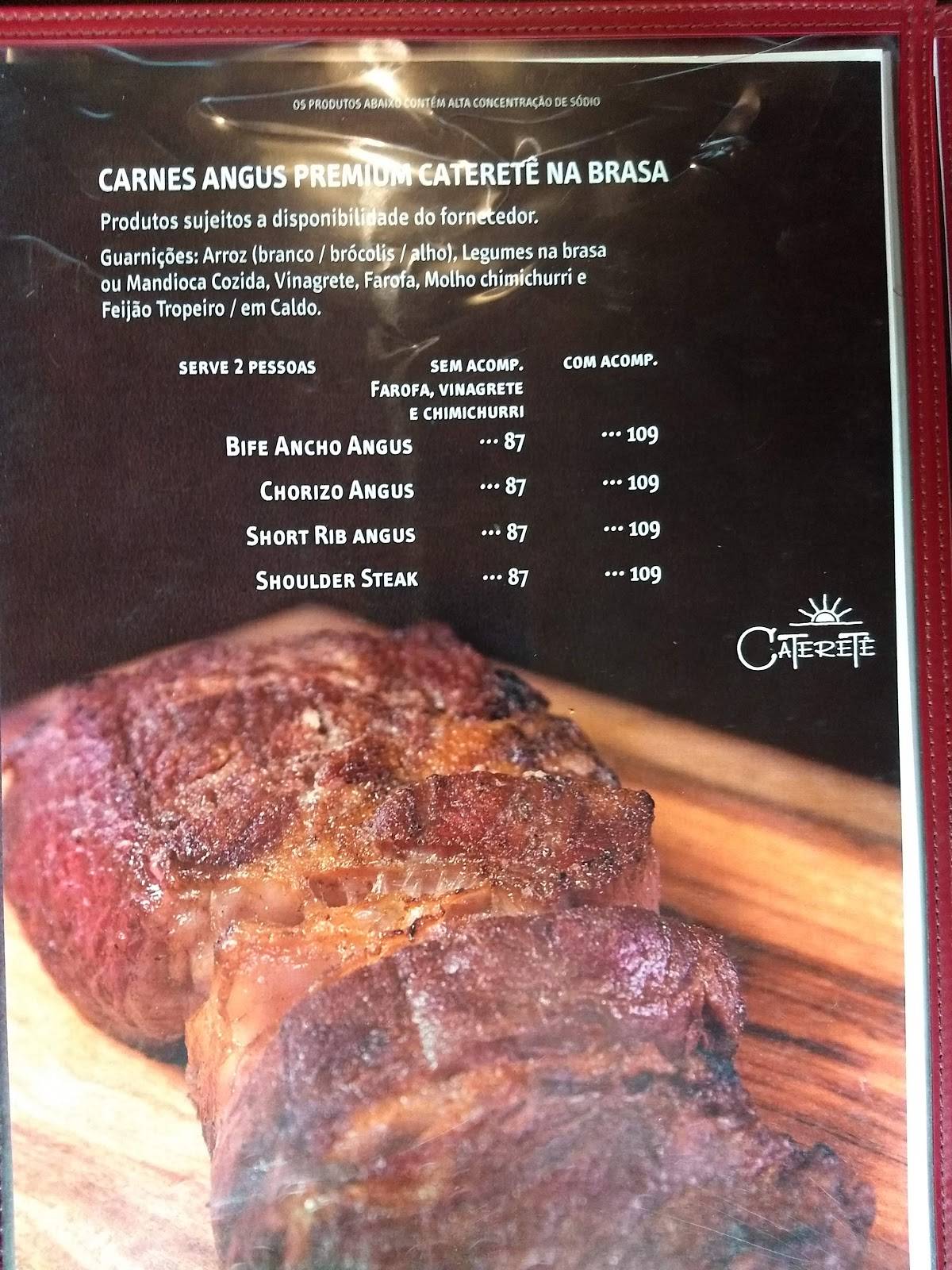 Cateretê cardápio