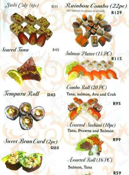 Menu de Golden Rose