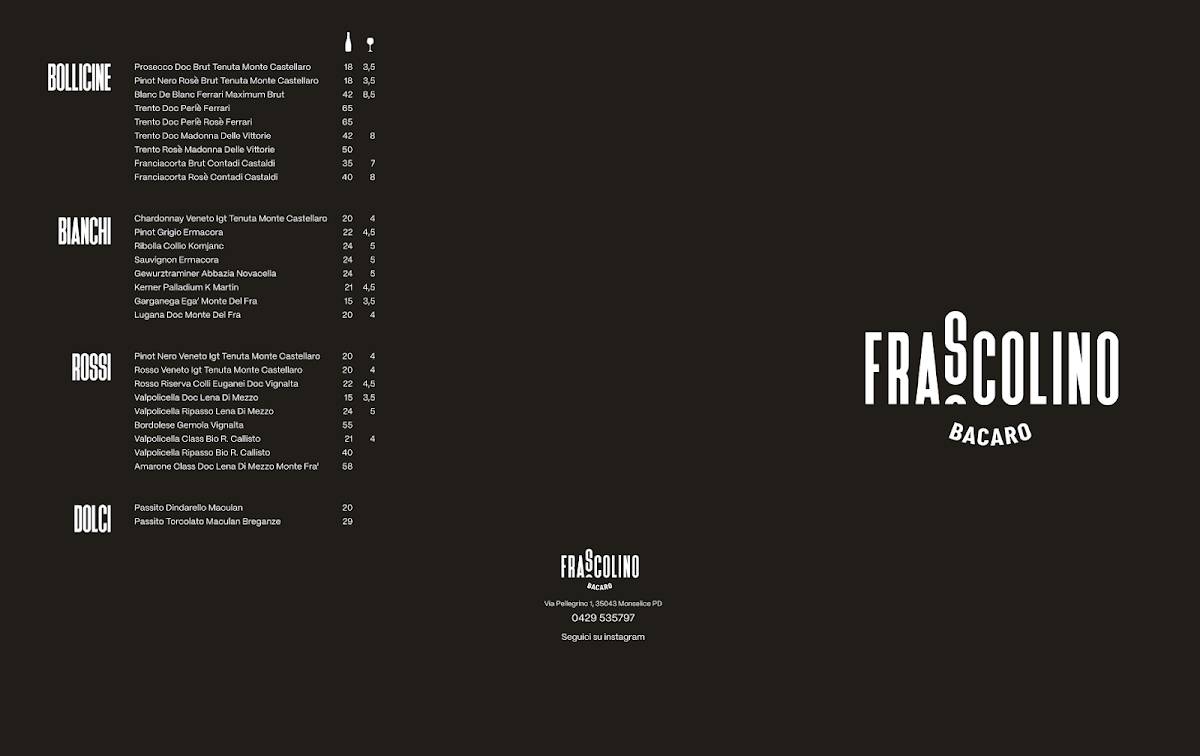 Menu di Goody Bakery & Frascolino Bacaro 