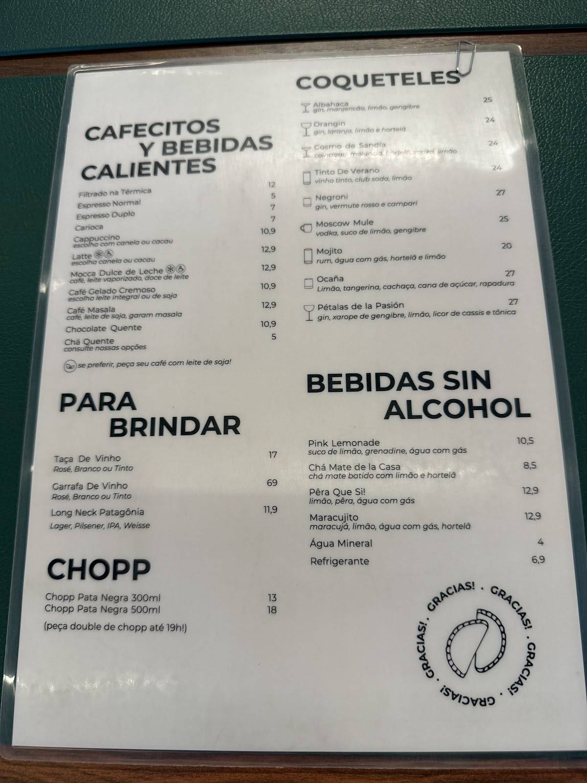 gracias! empanadas - juvevê cardápio