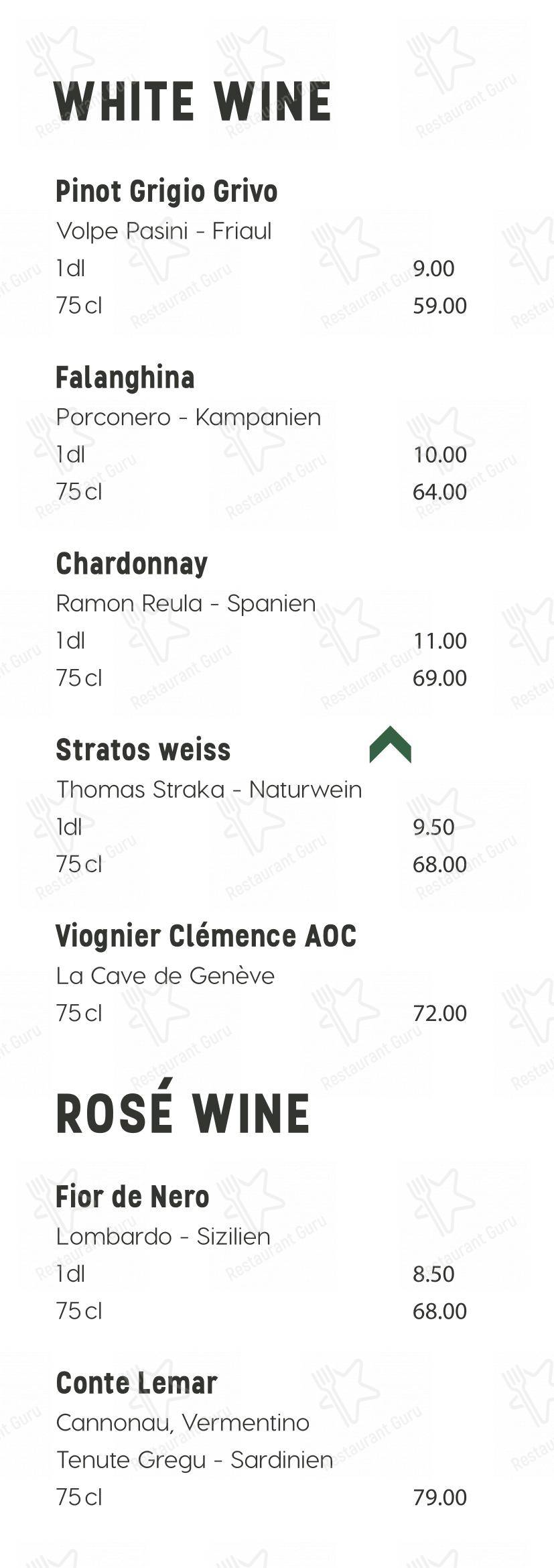 Grand Café Lochergut in Zurigo - Коктейльная карта