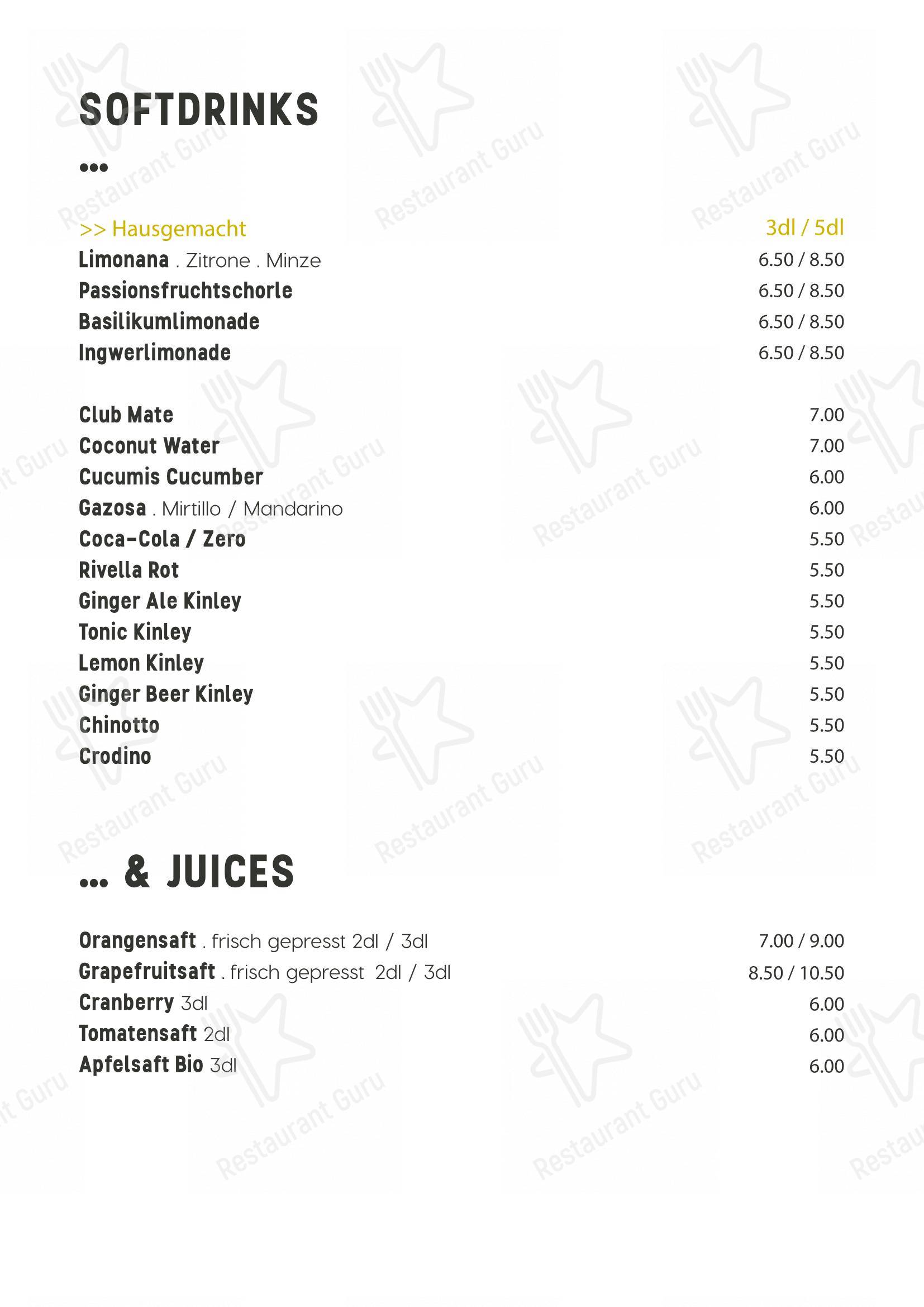 Menu di Grand Café Lochergut - piatti e bevande