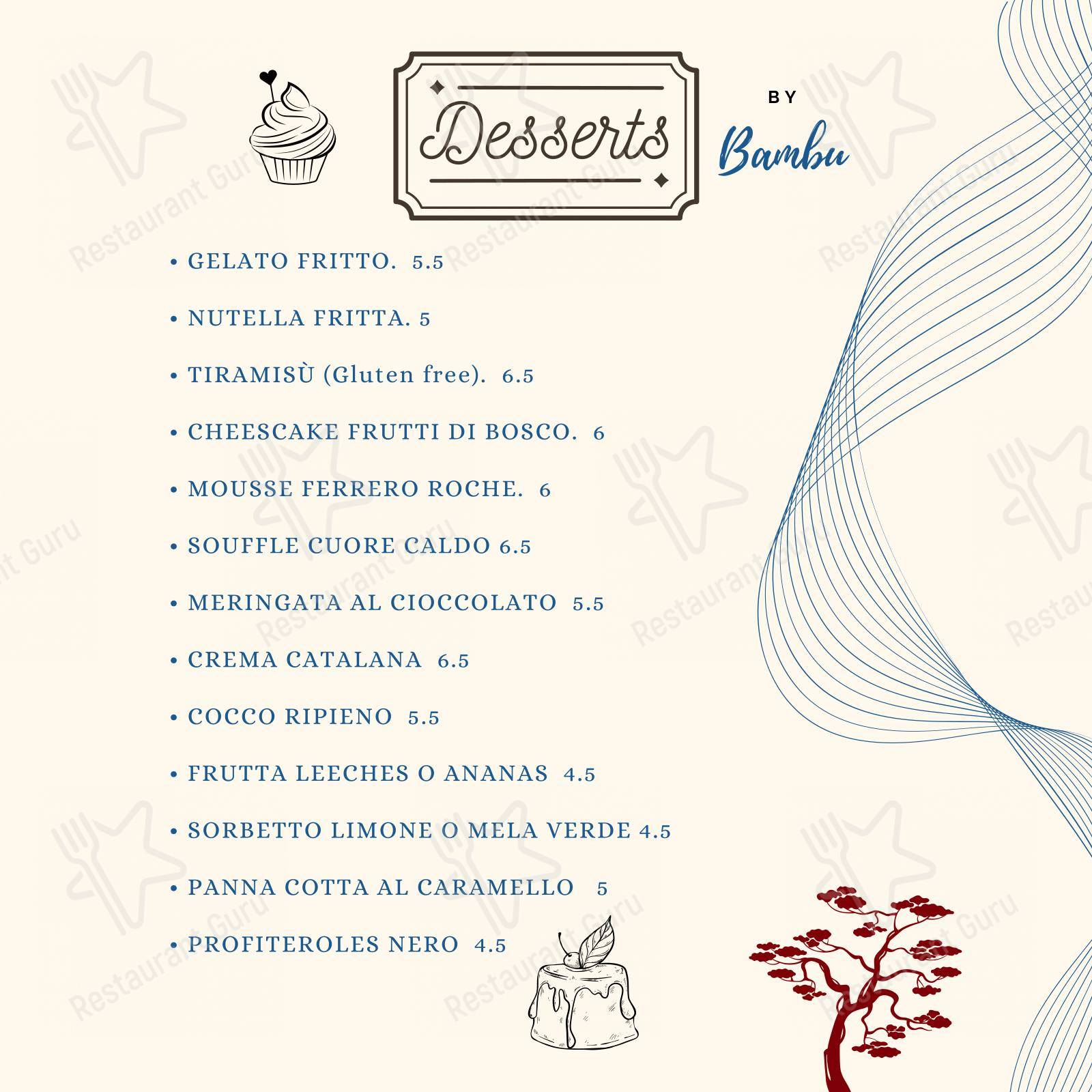 Menu per Grande Bambù 2 ristorante