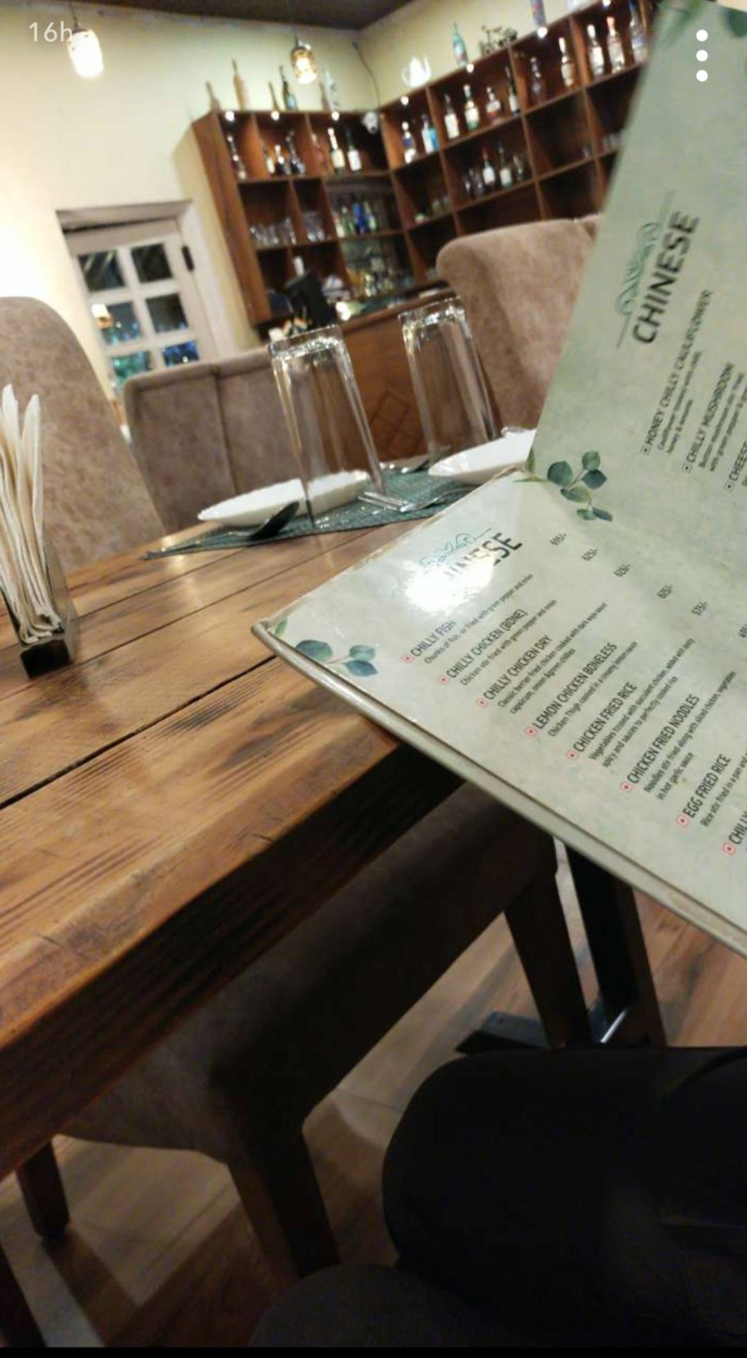 Green View Restrobar menu