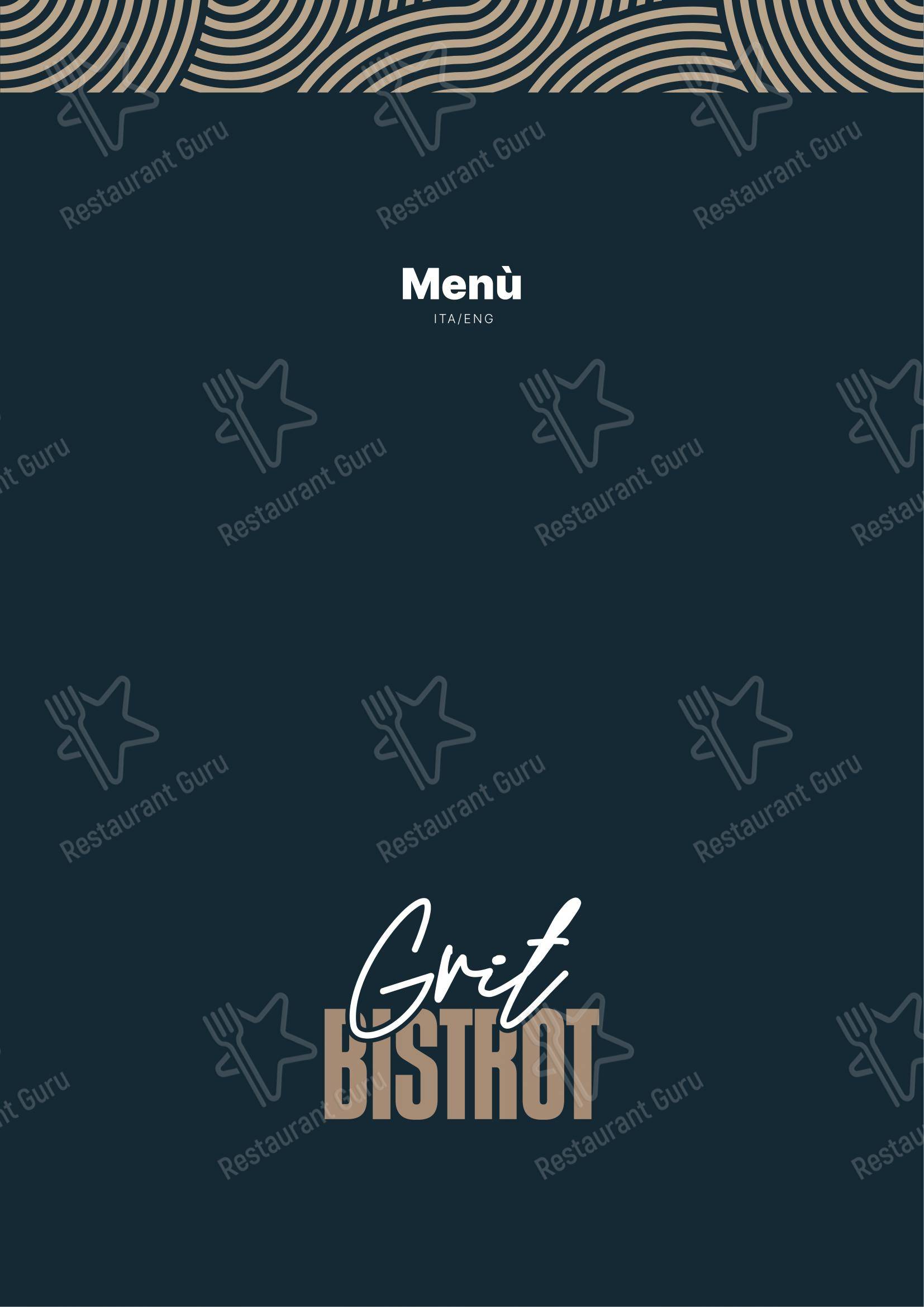 Menu di Grit Ristorante & Bistrot - Menu
