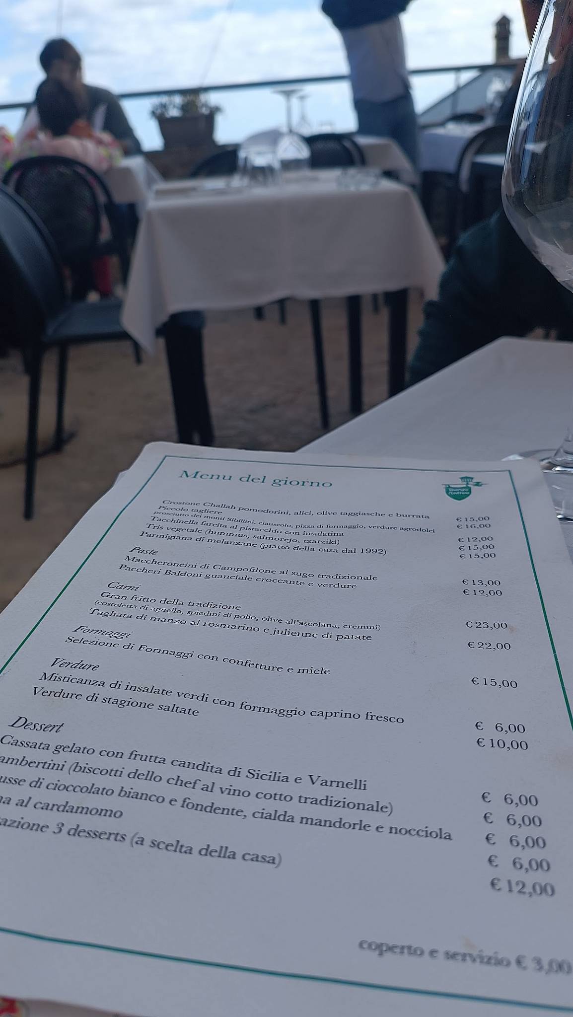 Menu di Ristorante Borgo Antico 