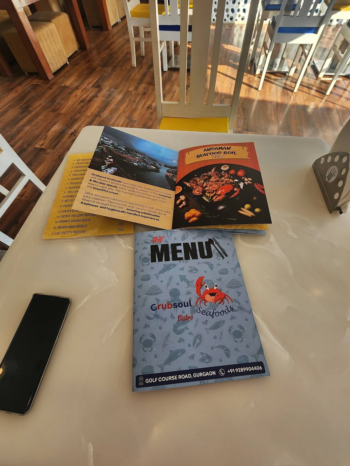 Grubsoul Seafoods menu