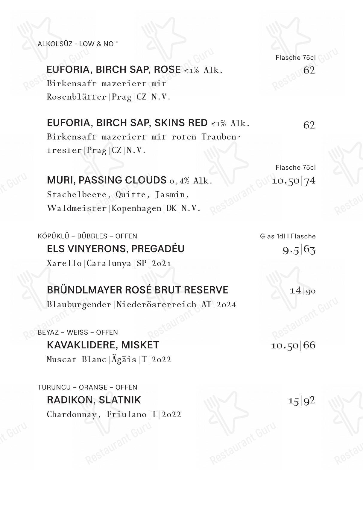 菜单 per Gül Restoran ristorante