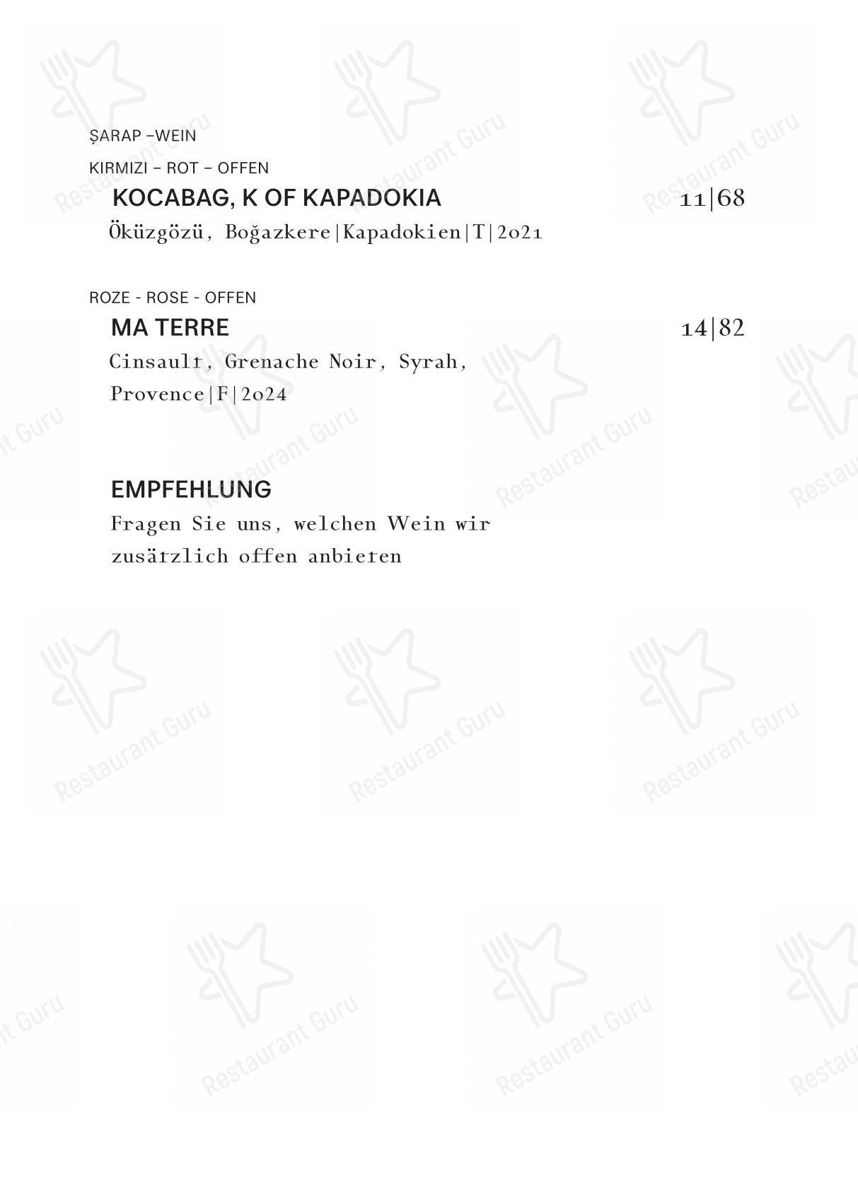 菜单 per Gül Restoran in Zurigo