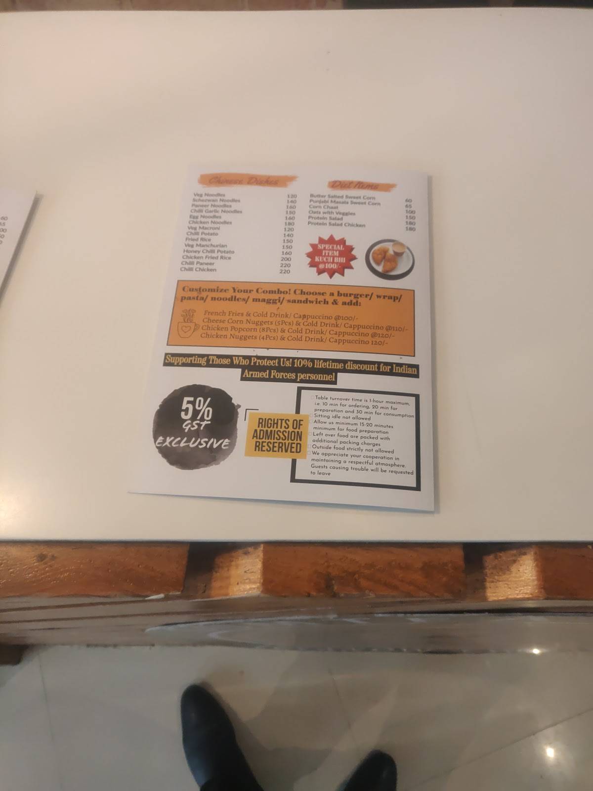 Gumtea Cafe & Banquet menu