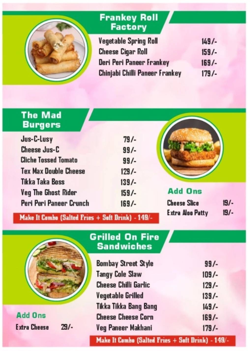 Gunnu's Cafe menu