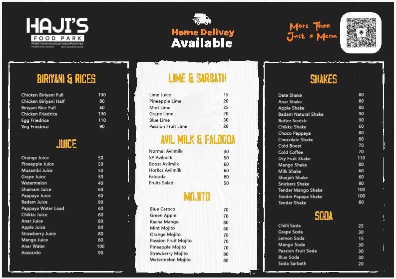 HAJISFOODPARK menu