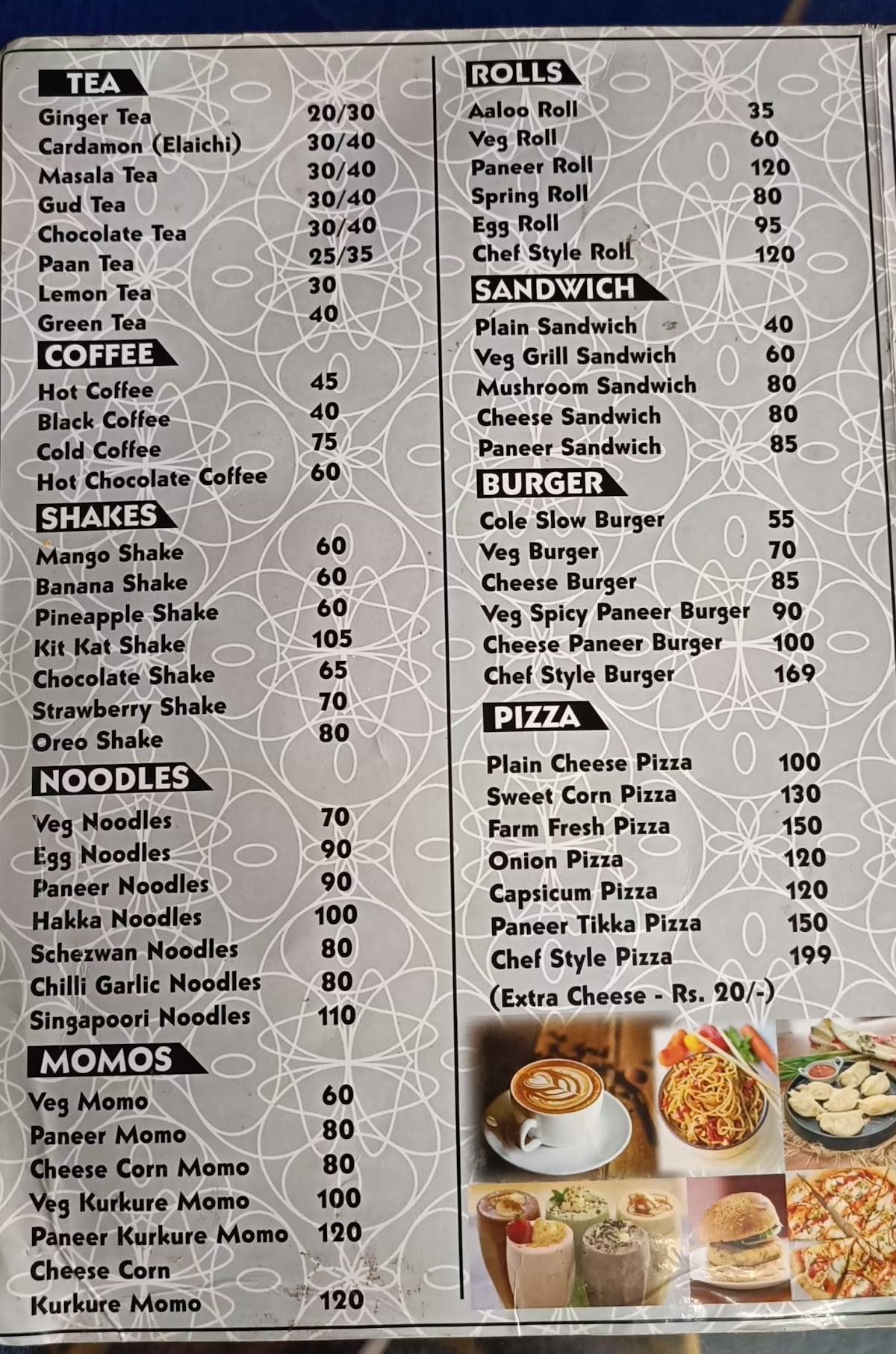 HAPPEN Cafe and Restaurant menu