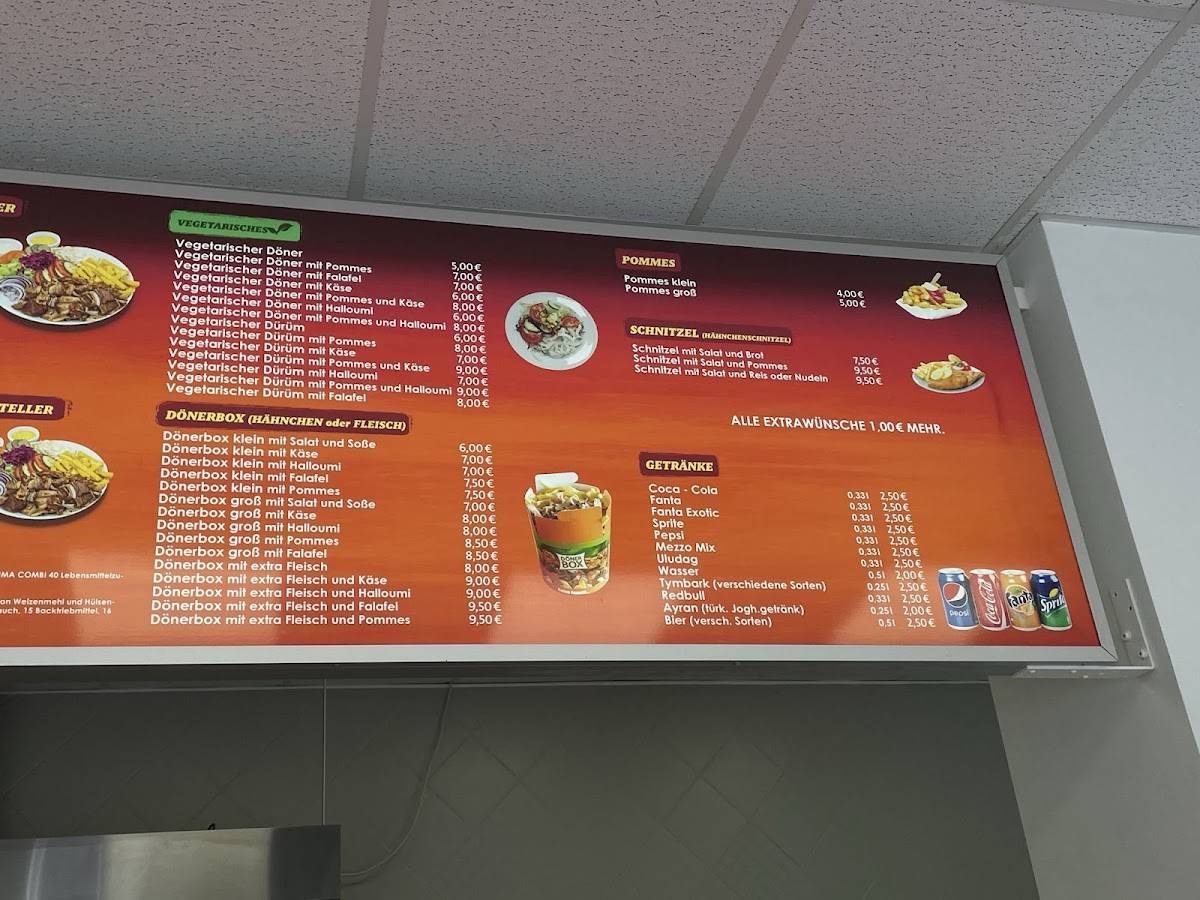 Speisekarte von HAPPY DÖNER & IMBISS restaurant, Leipzig