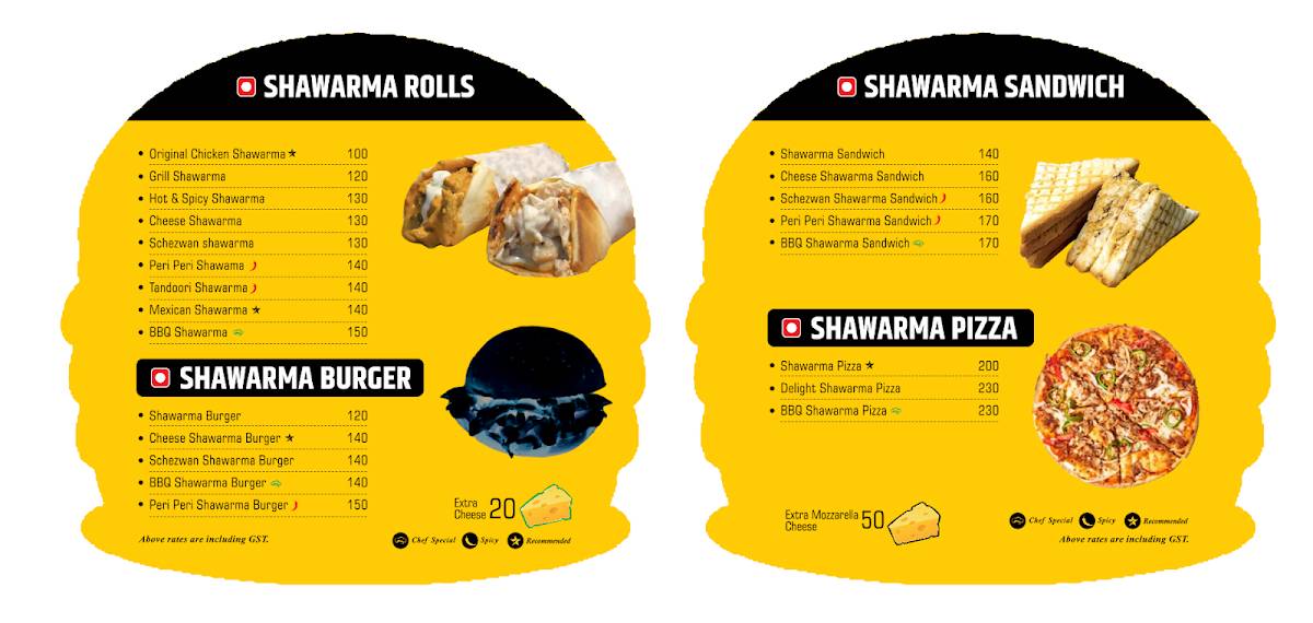 Hashtag Fastfood menu