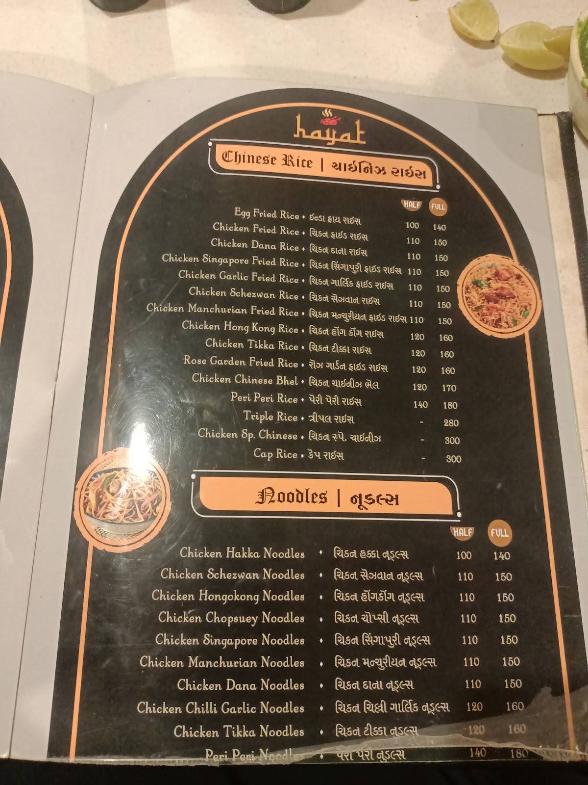 Hayat Resturant (Non.veg N veg) menu