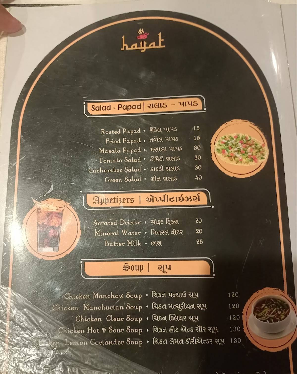 Hayat Resturant (Non.veg N veg) menu