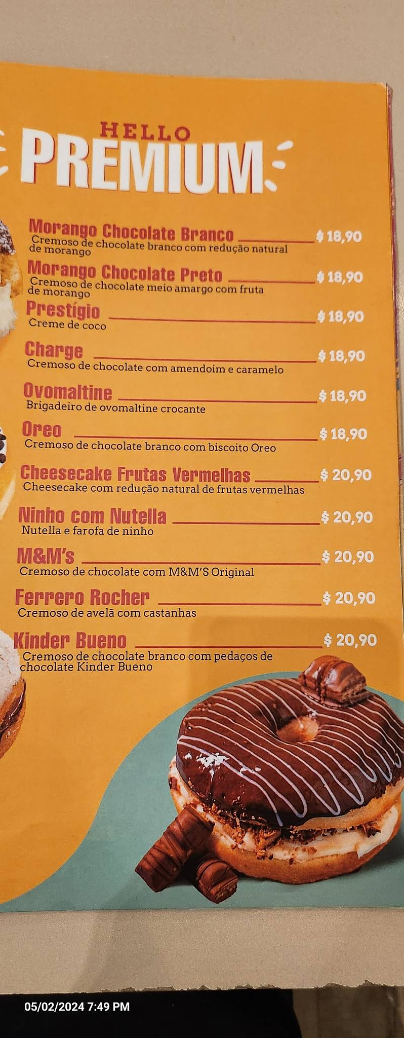 Hello Donuts - Chapecó cardápio
