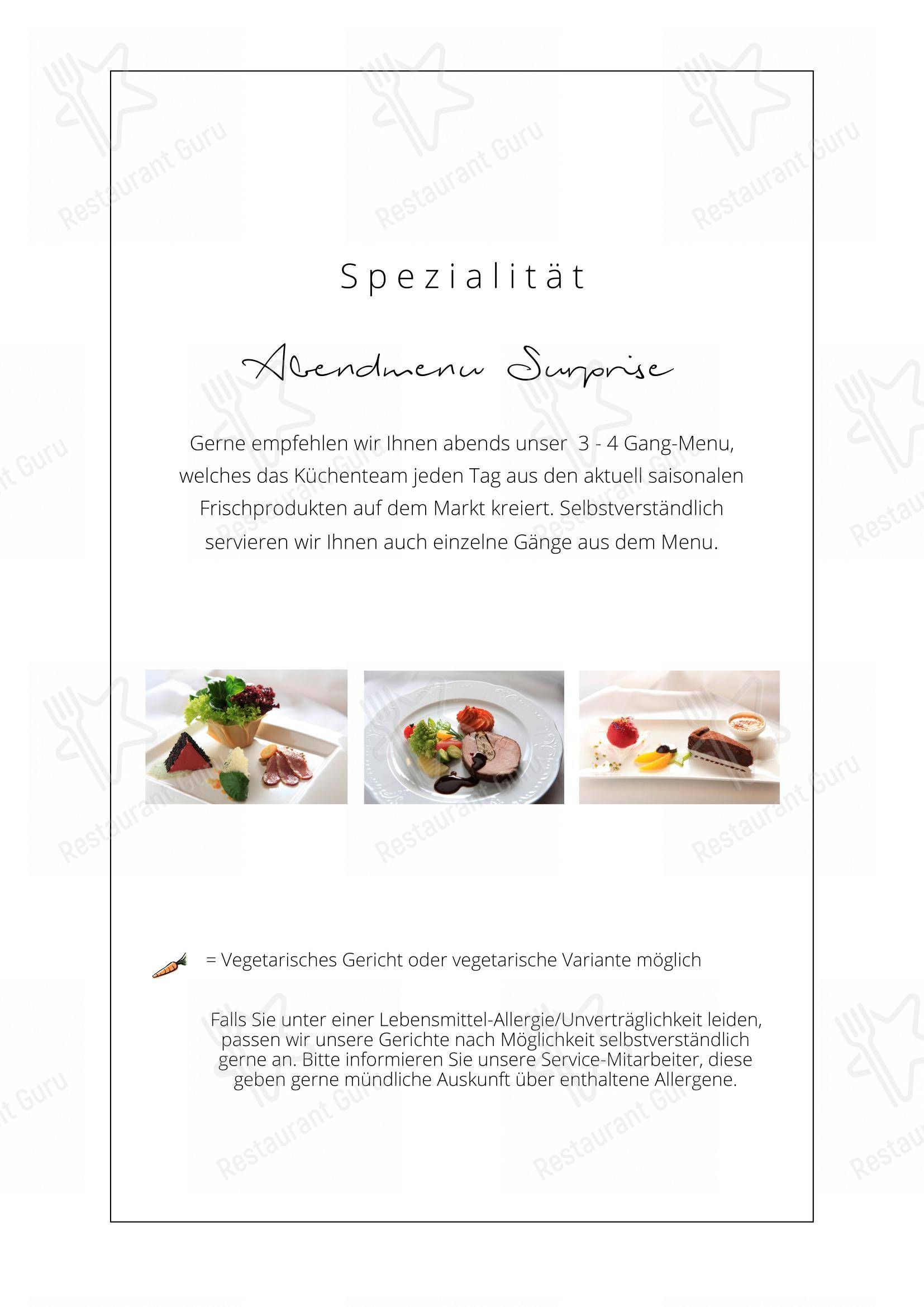 Menu bar pour Hertenstein Panorama Restaurant restaurant