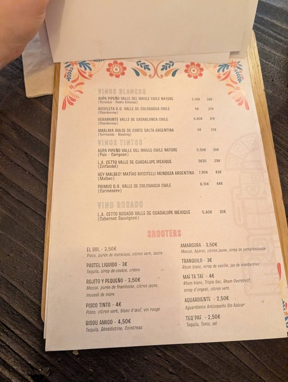 Menu de Hoguera