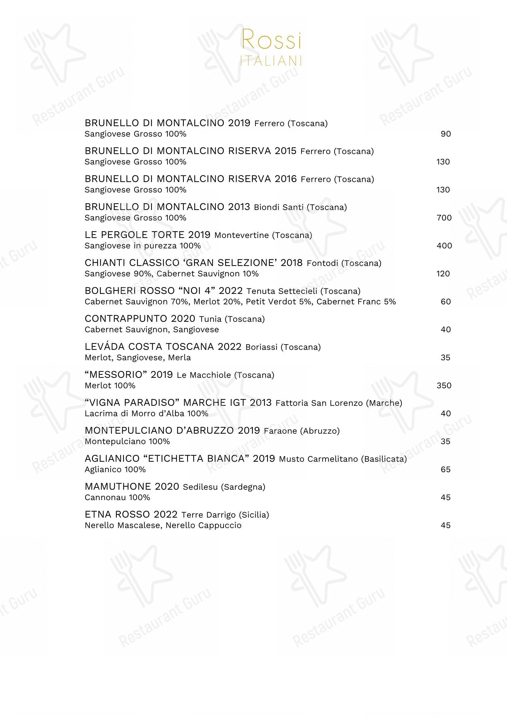 Menu di Hostaria Ducale - 菜单