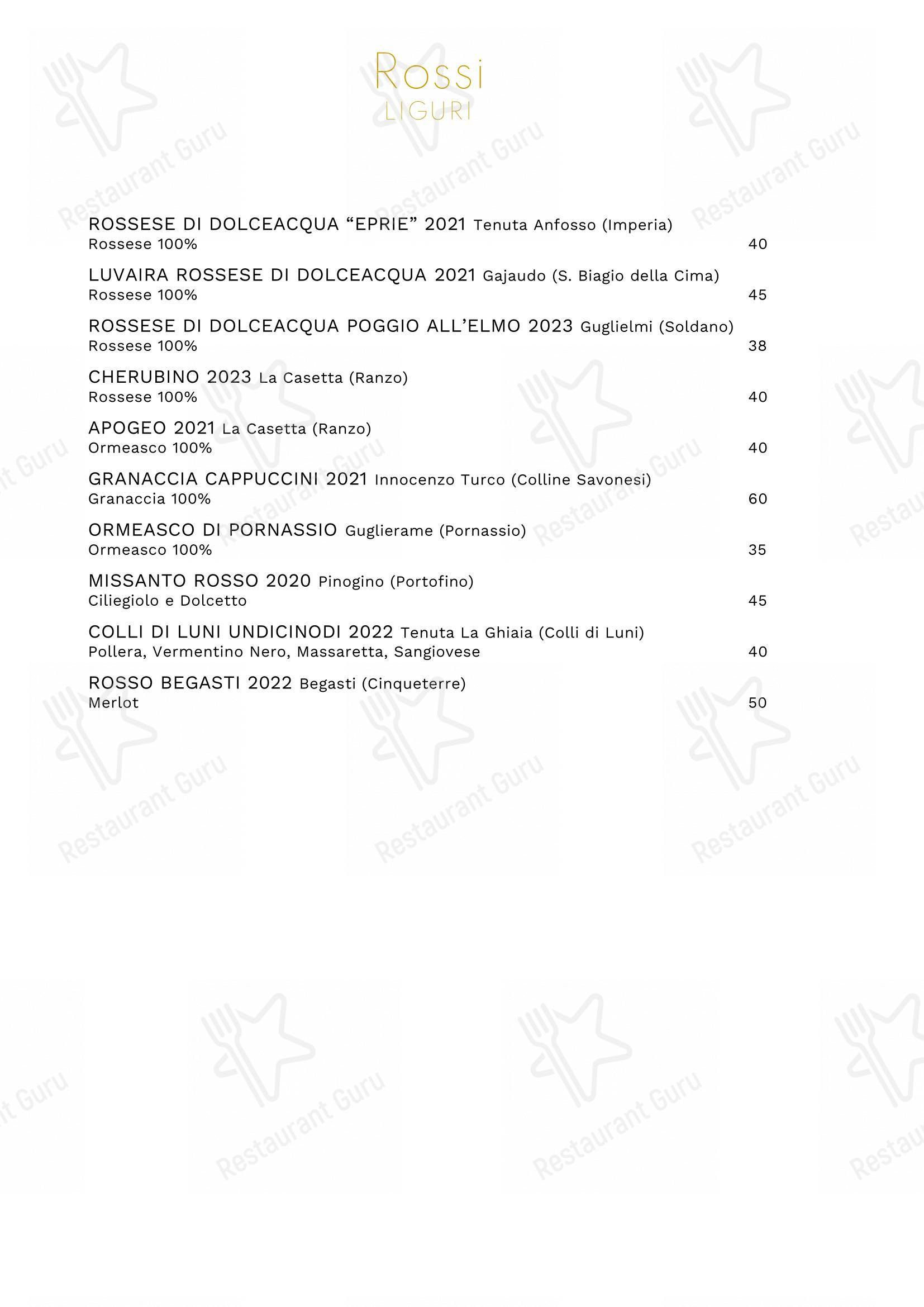 Hostaria Ducale in Genova - 菜单
