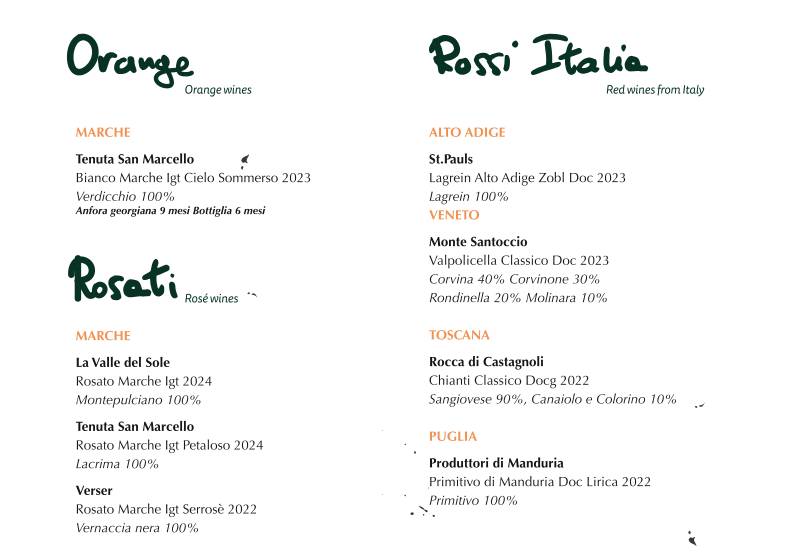 Menu di Hostaria dell'Arco Vecchio - da Pozzo 