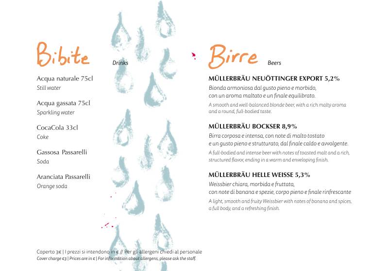 Menu di Hostaria dell'Arco Vecchio - da Pozzo 