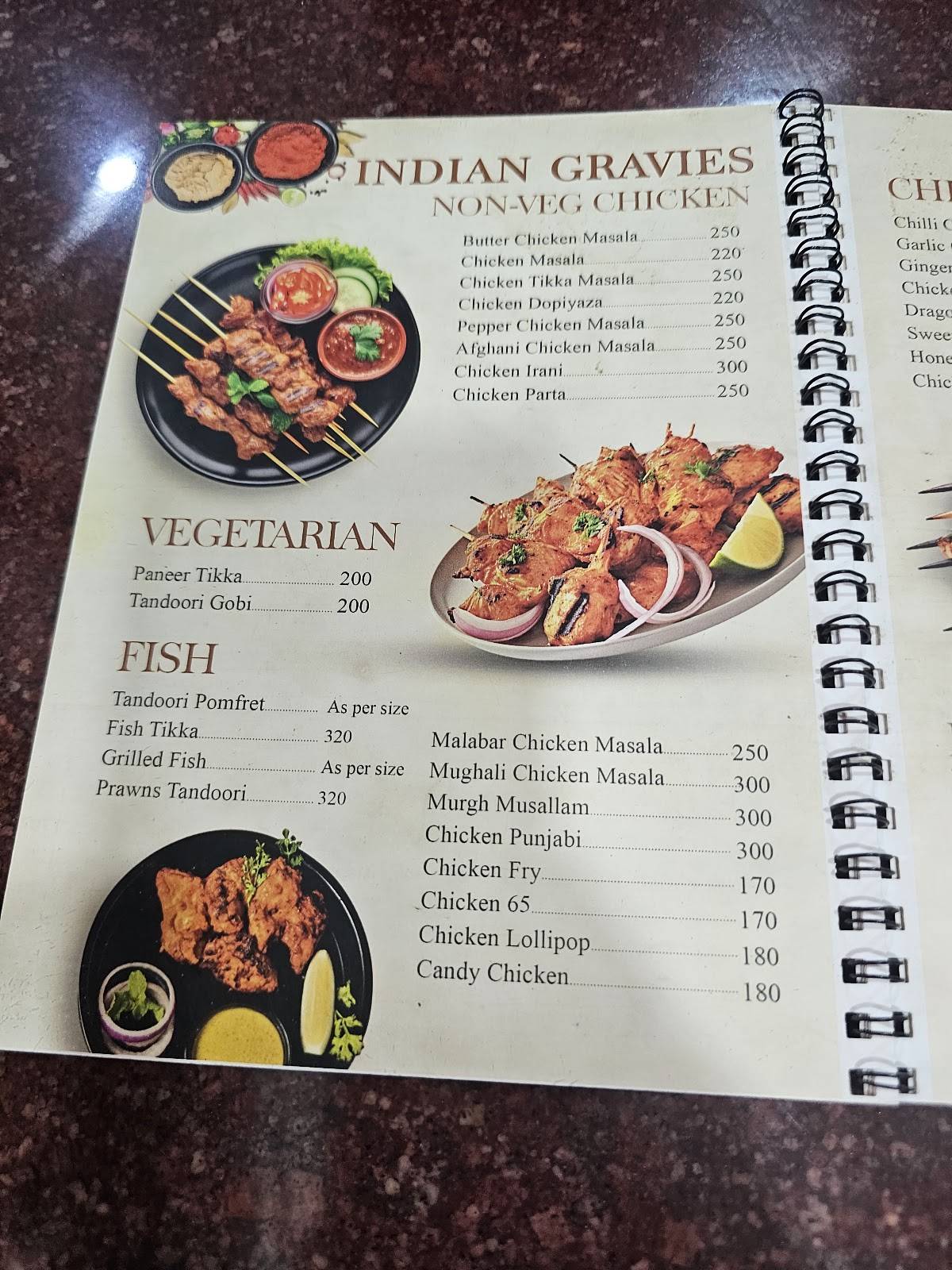 Hotel Daawat menu