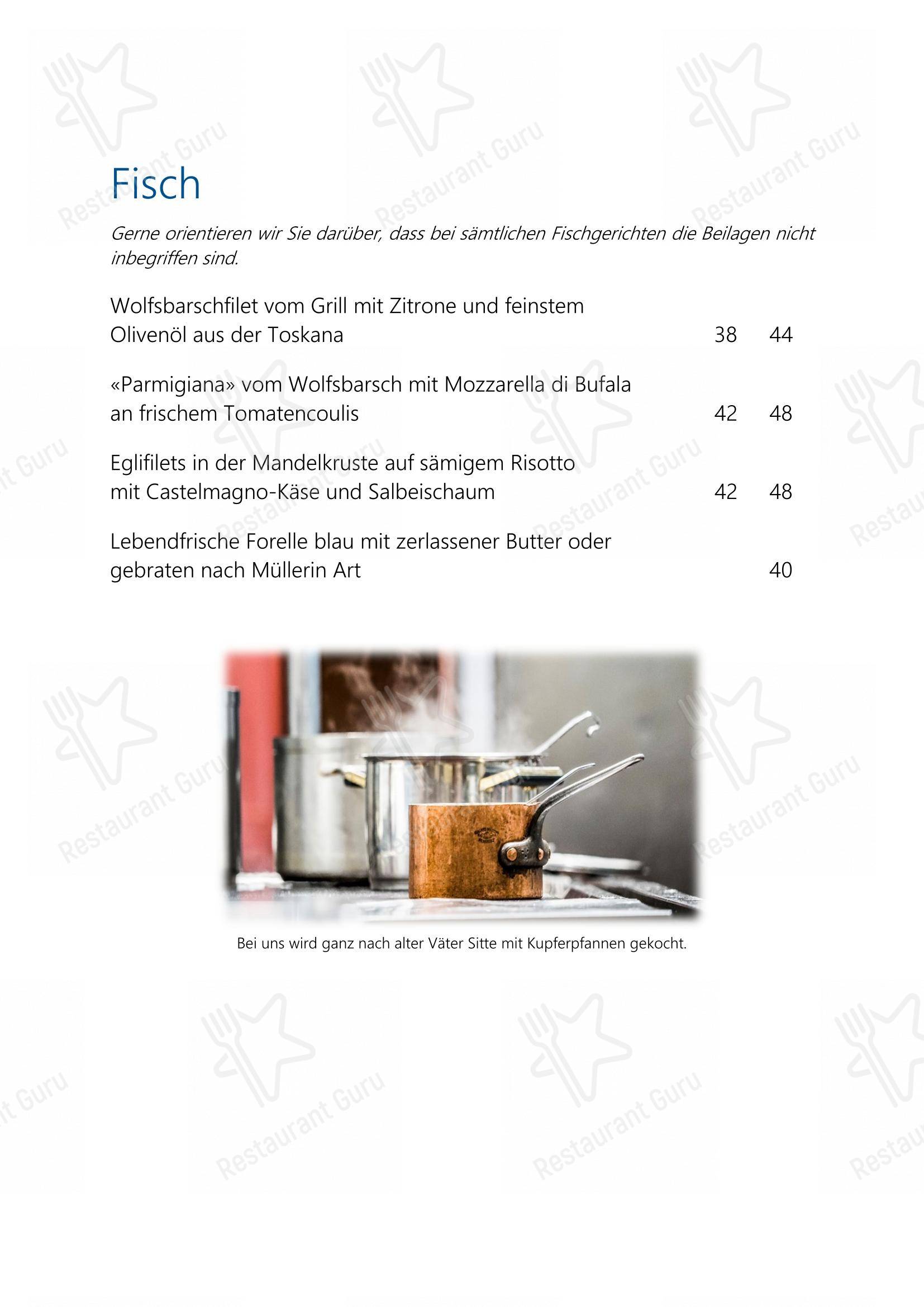 Menu bar per Hotel Maria in Sils im Engadin/Segl