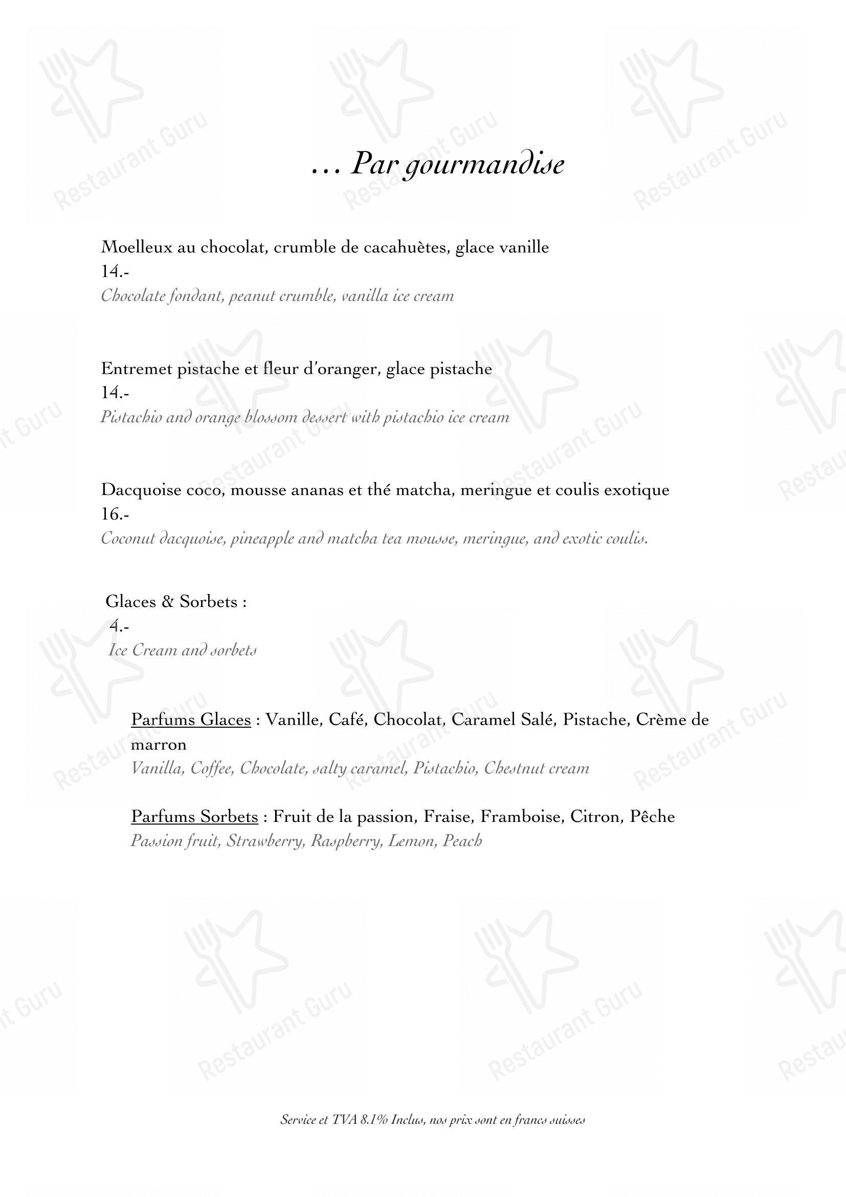 Menu bar per Hotel N’vy in Ginevra