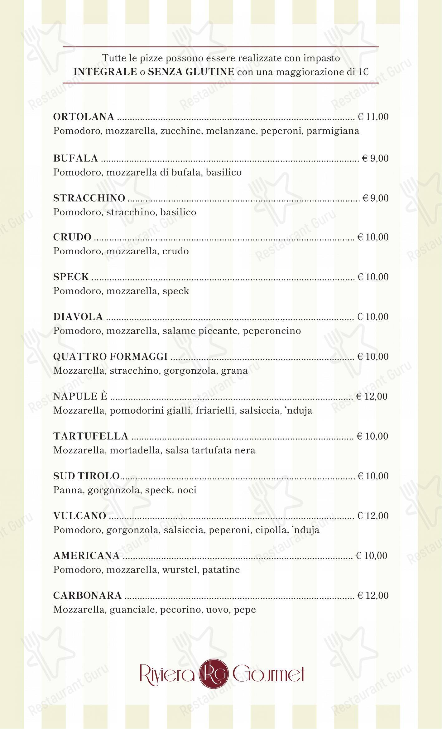 Menu di Splendide Riviera Boutique Art Hotel - Menu