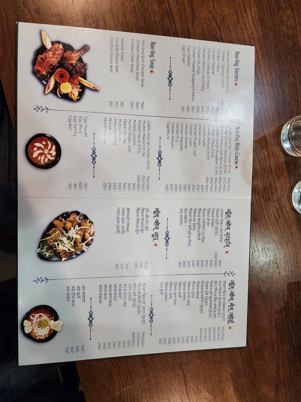 Hotel Walstar's Castle View, Best Restaurant in Panhala menu