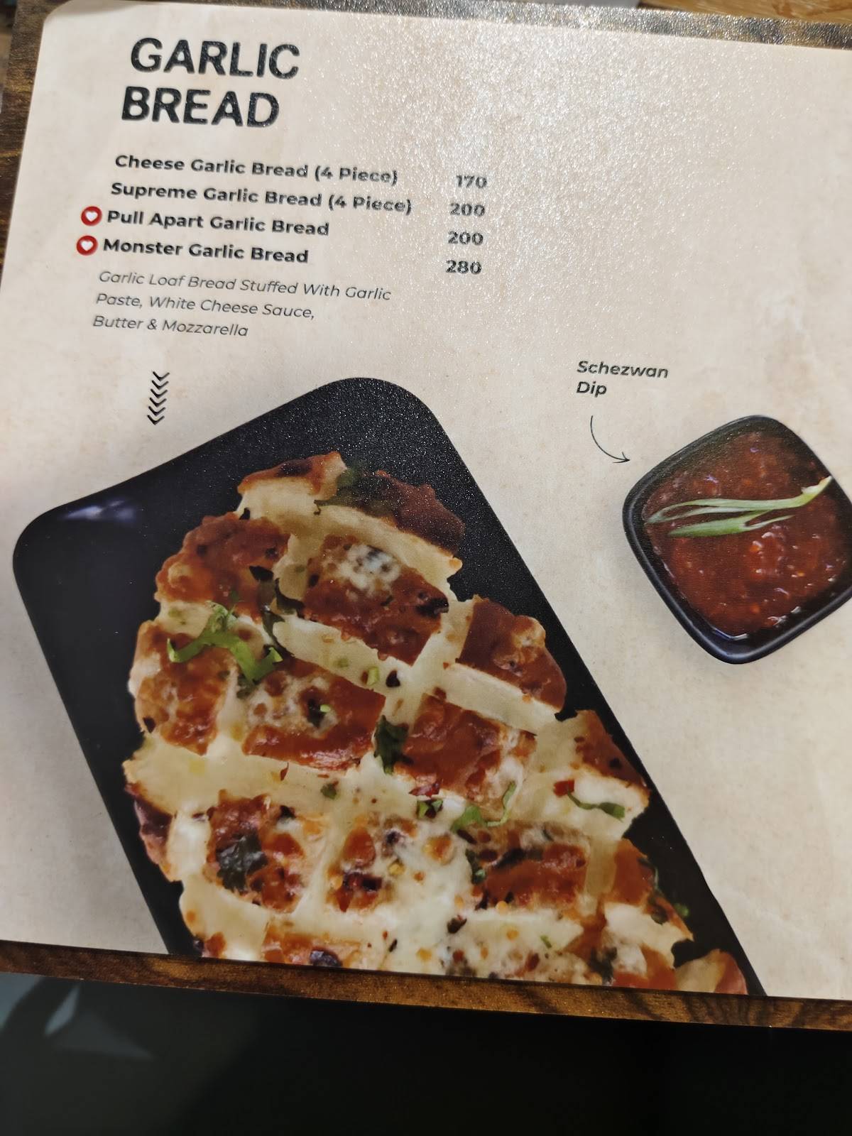 House of Size Zero menu