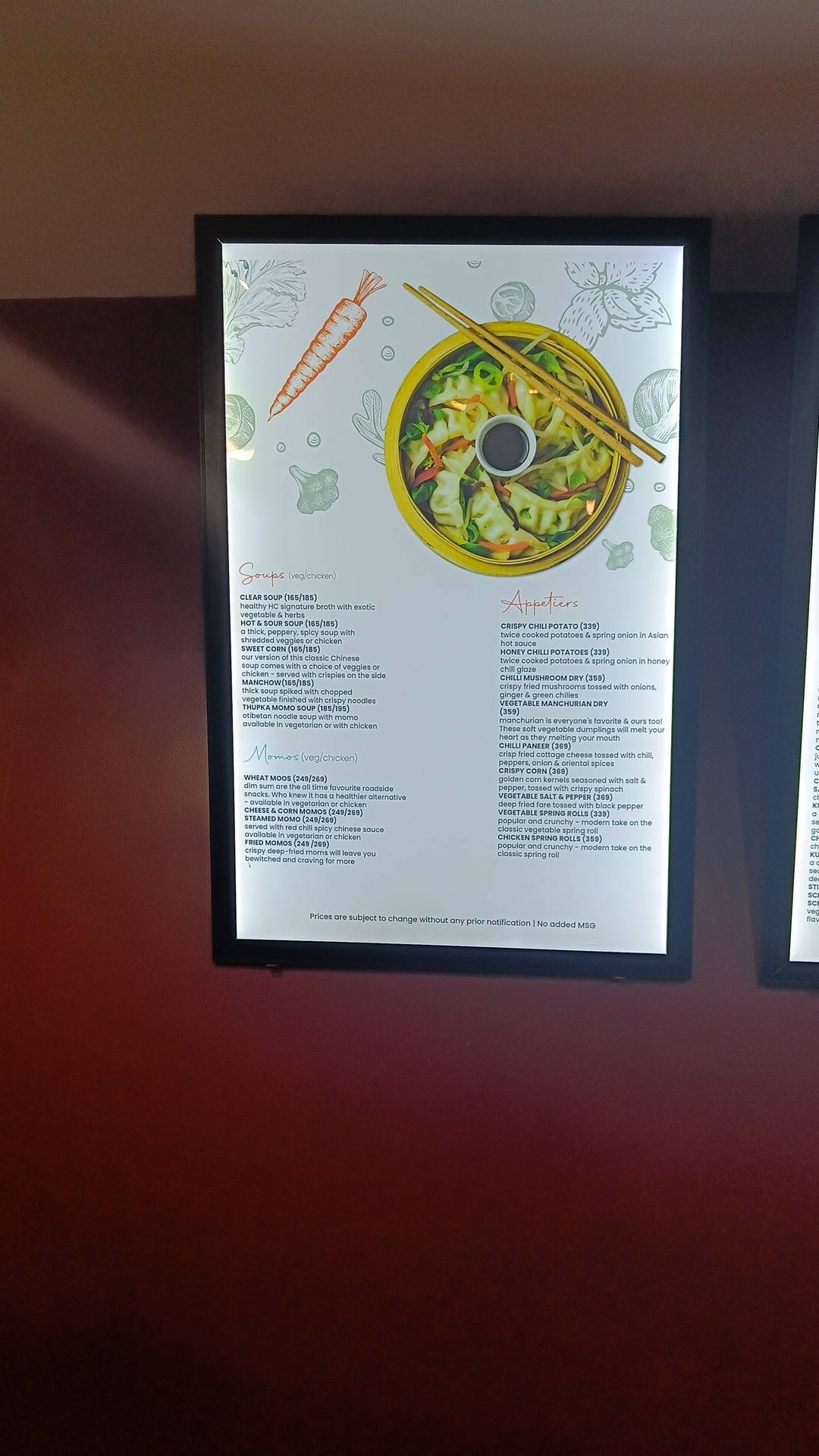 Hudson Chopsticks (Patel Nagar) menu