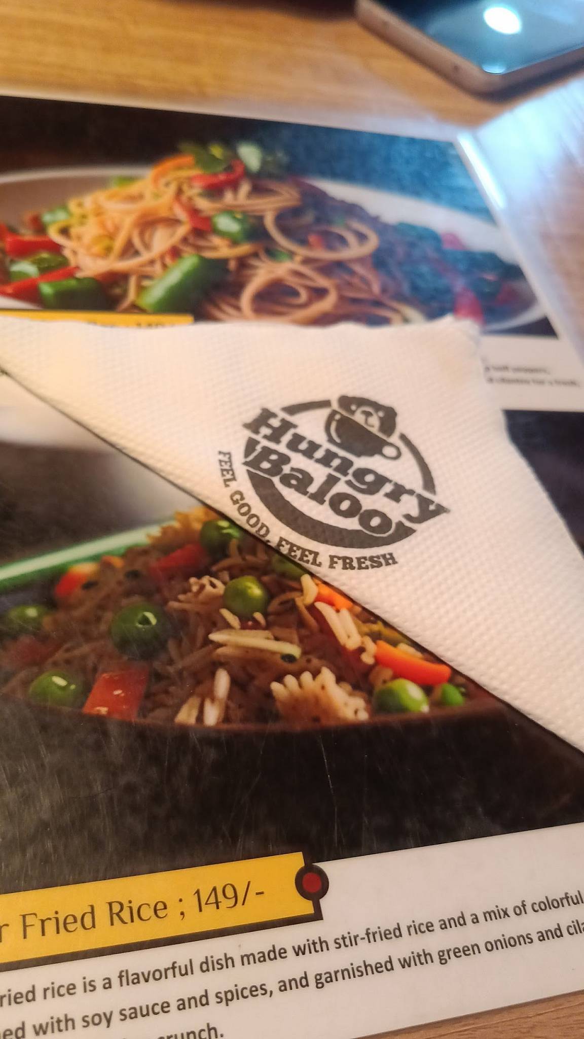 Hungry Baloo Cafe menu