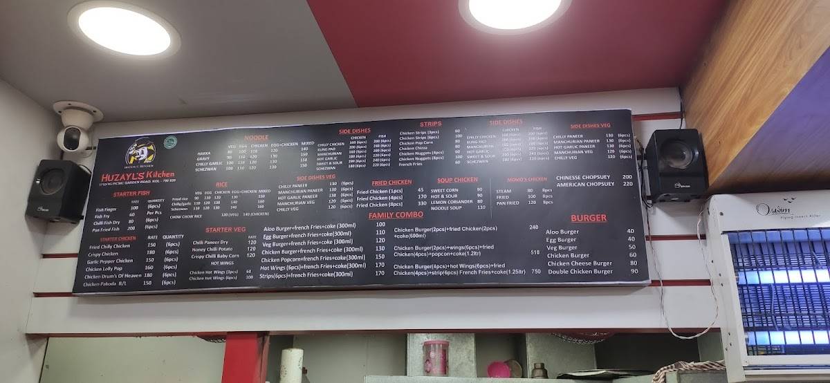Huzayl's Kitchen menu