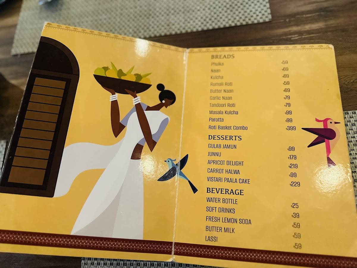 Vistari Kitchen menu