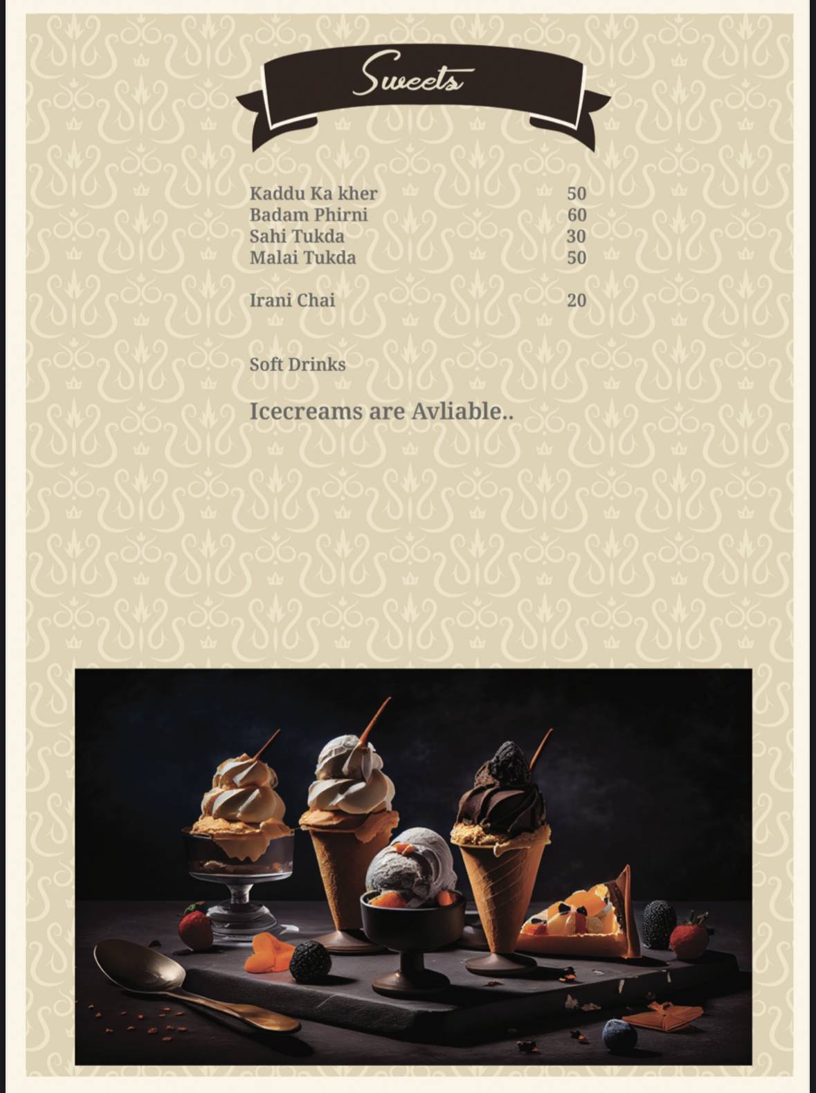 Hyderabadi Zaika nxt menu