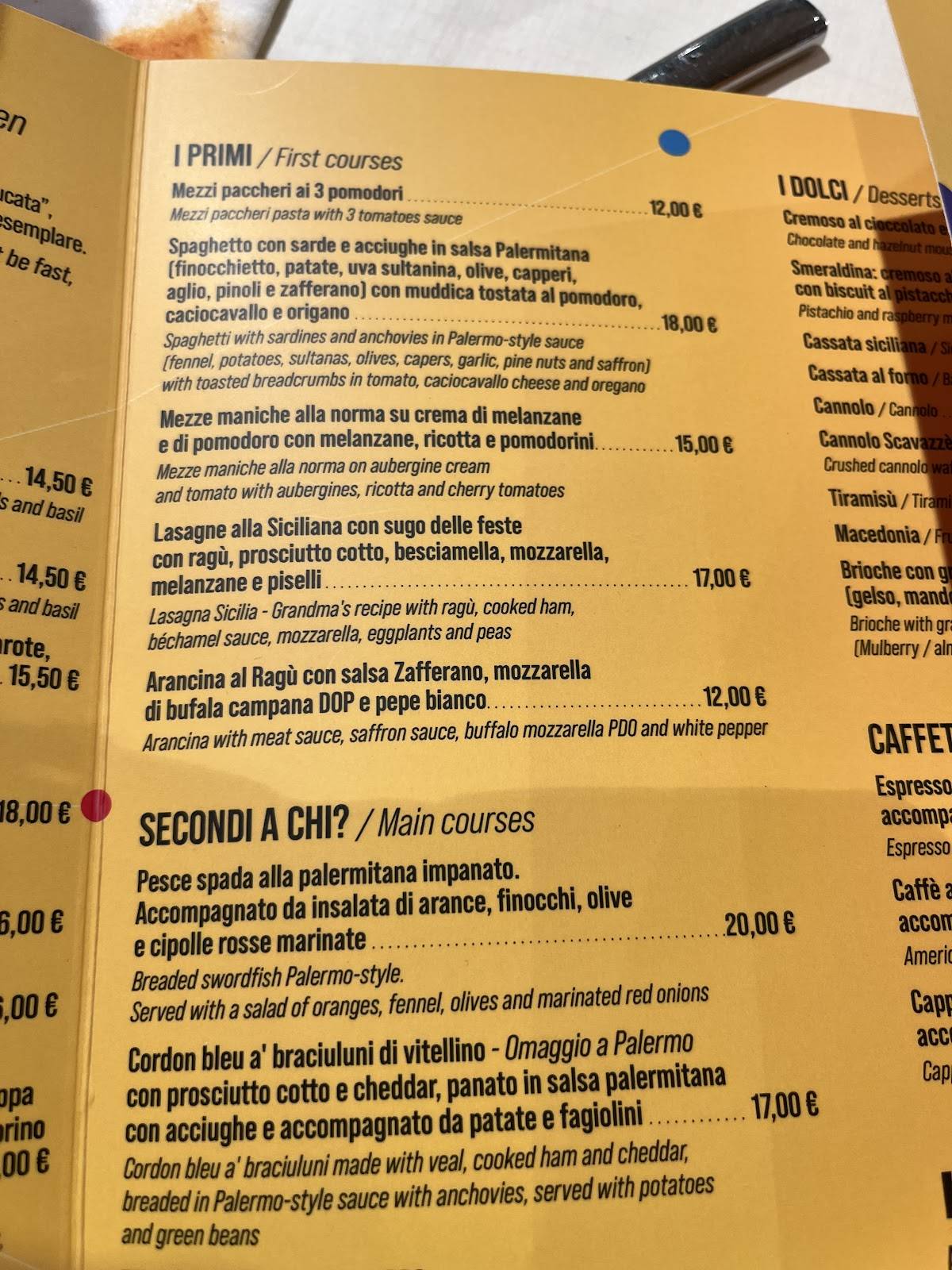 Menu di I Banchi - Ristorante 